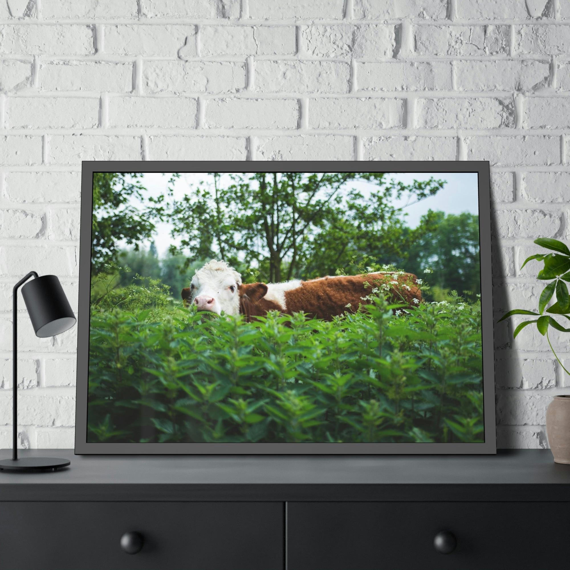 Cows The Art of Cow: Captivating Wall Art on Natural Canvas & Poster