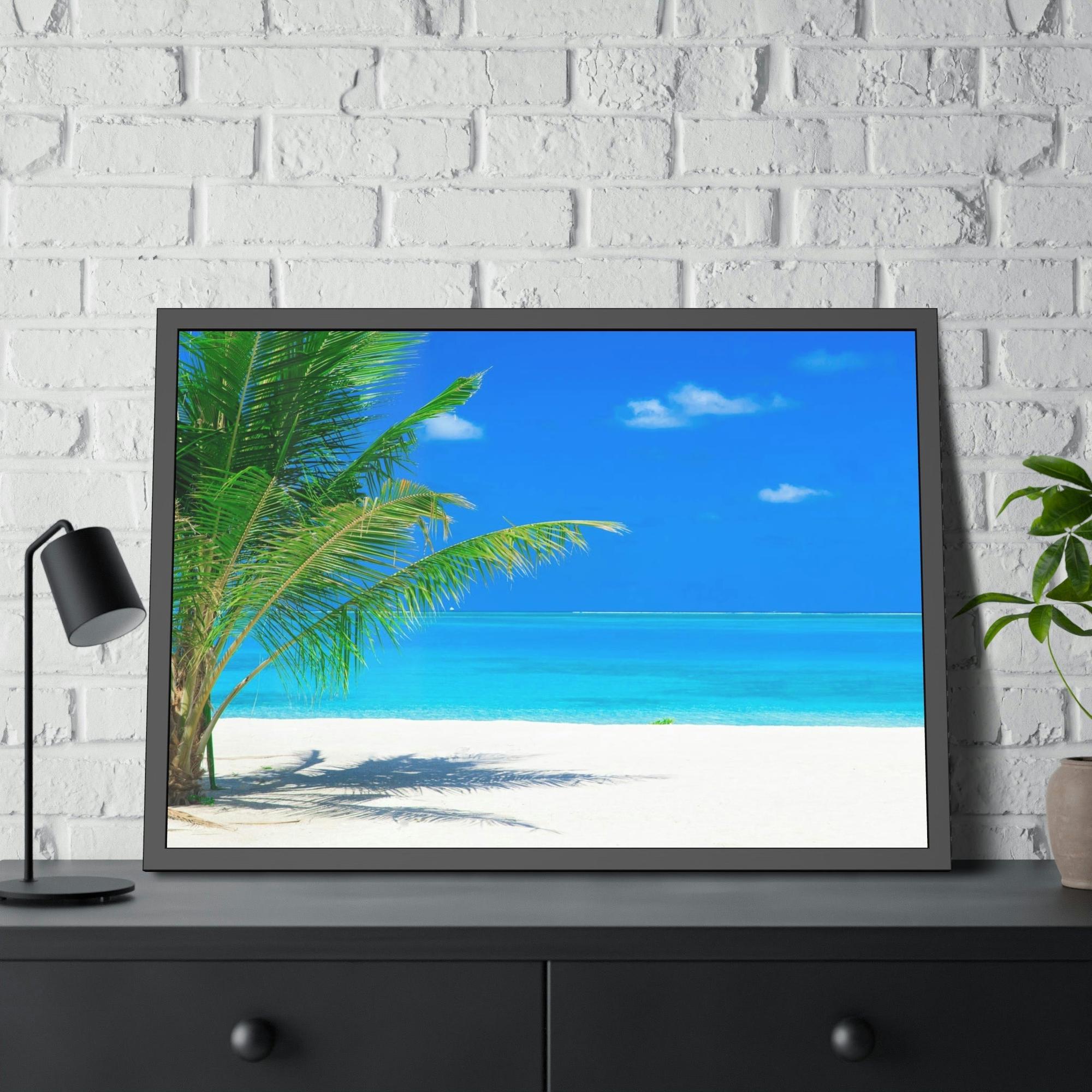 Island Beach Island Breeze: Natural Canvas & Poster Art of a Refreshing Beach Day