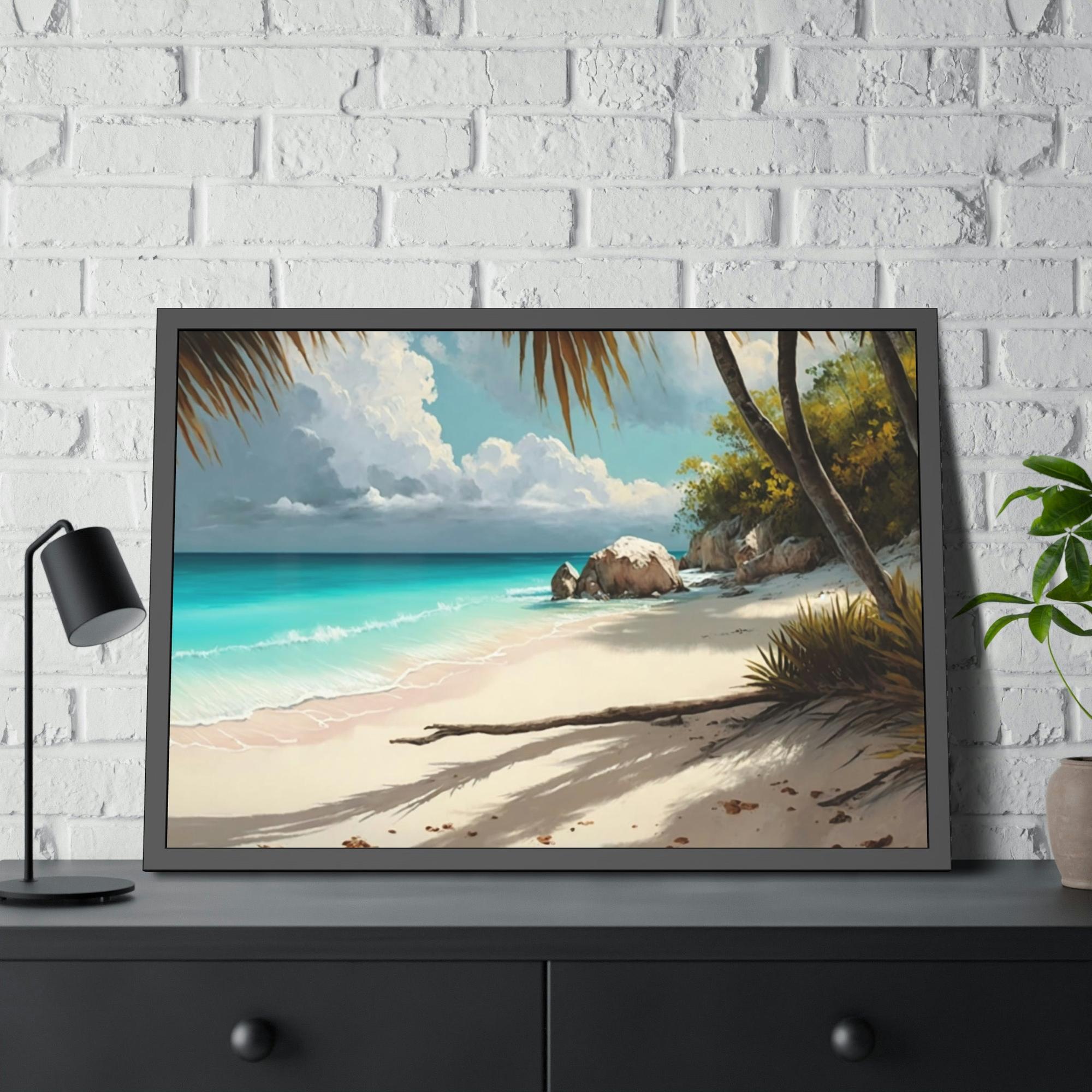 undefined Serene Beach Vibes: Natural Canvas and Art Prints of Caribbean Beaches