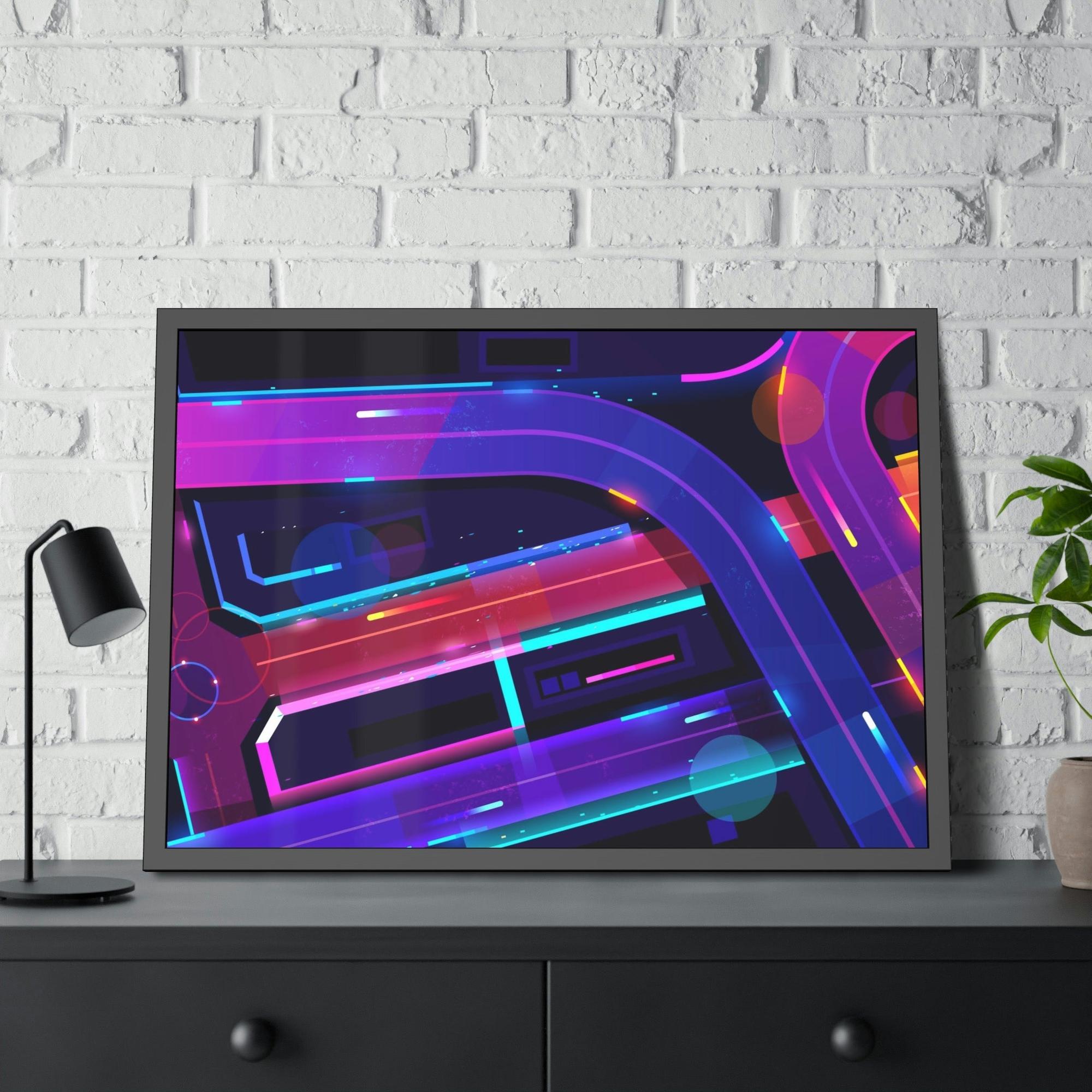 Neon Neon Fantasia: Captivating Framed Poster Art on Premium Canvas for Wall Decor