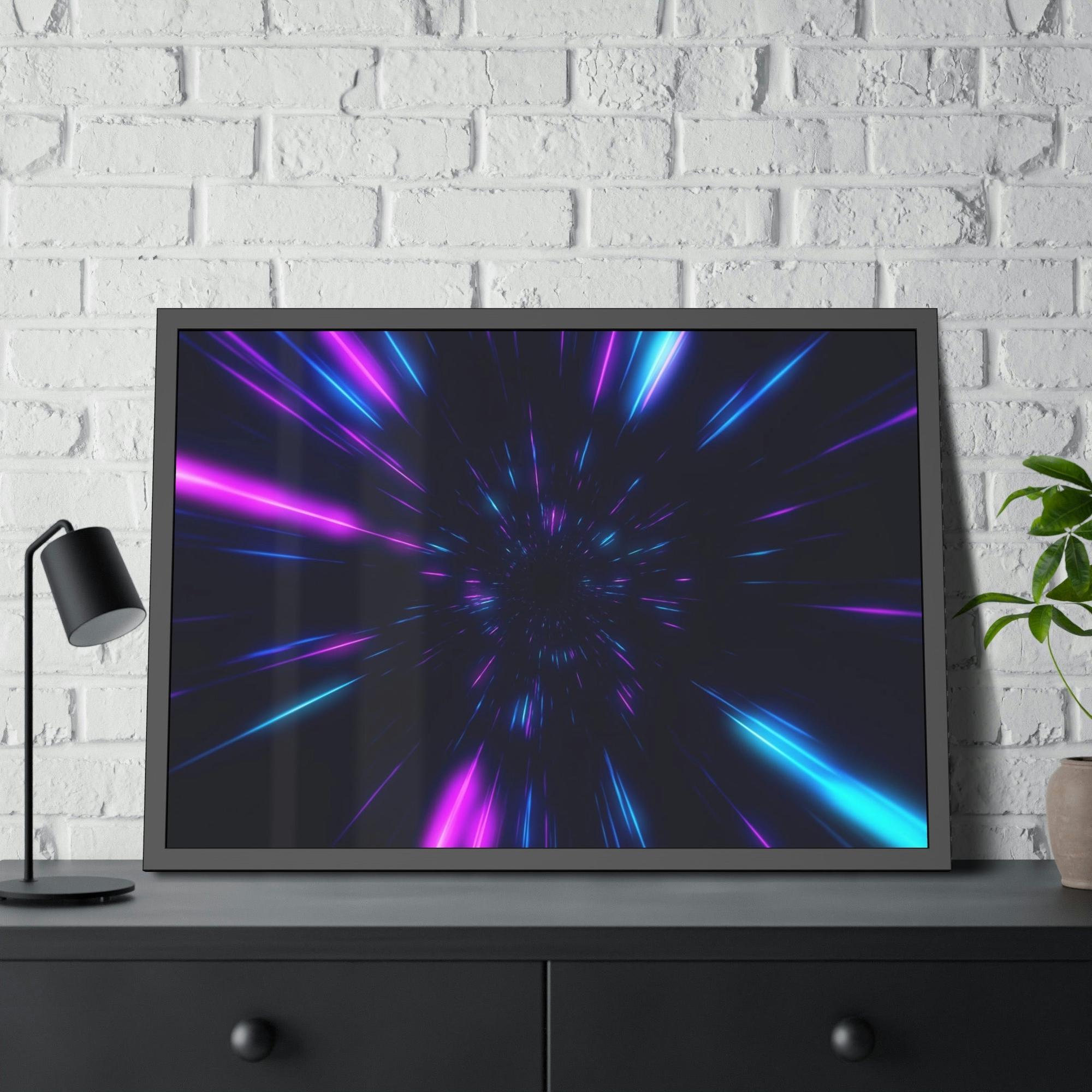 Neon Illuminated Impressions: Neon-themed Wall Art Prints on High-Quality Canvas & Poster