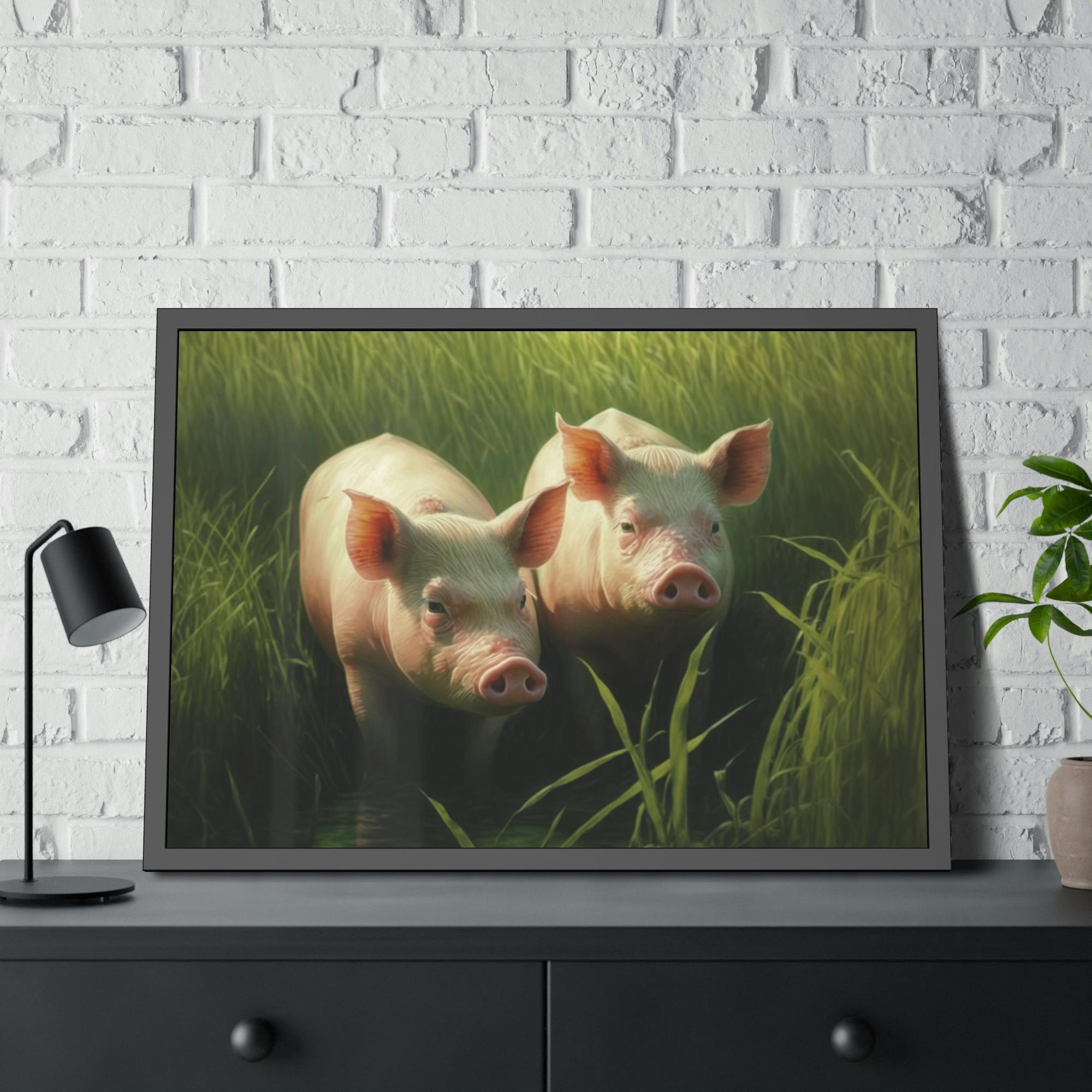 Pigs From Mud to Magic: A Joyful Gathering of Playful Pigs in the Meadow
