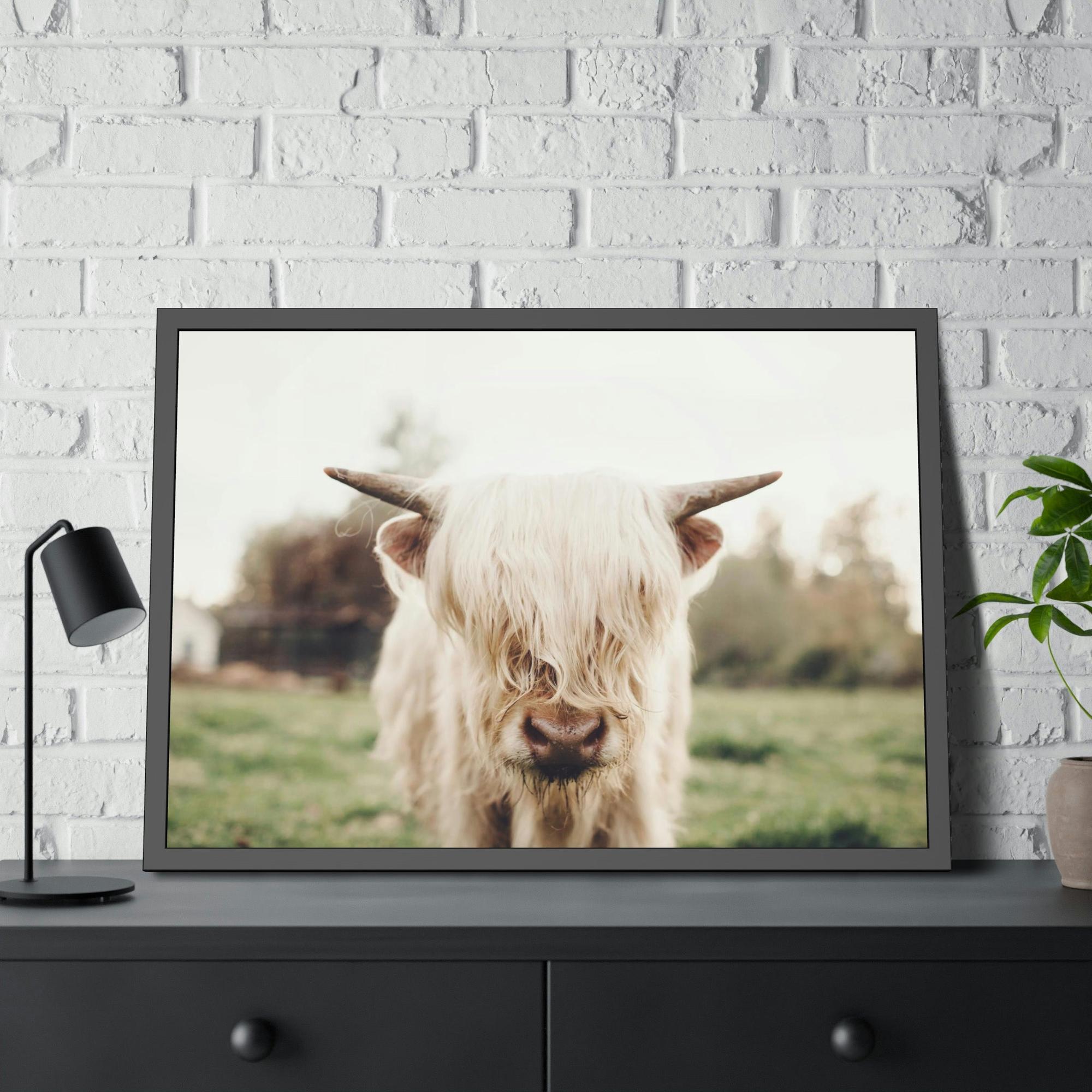 Highland Cow Highland Cow | Milky Color of Cow | Art Canvas — Pixoram