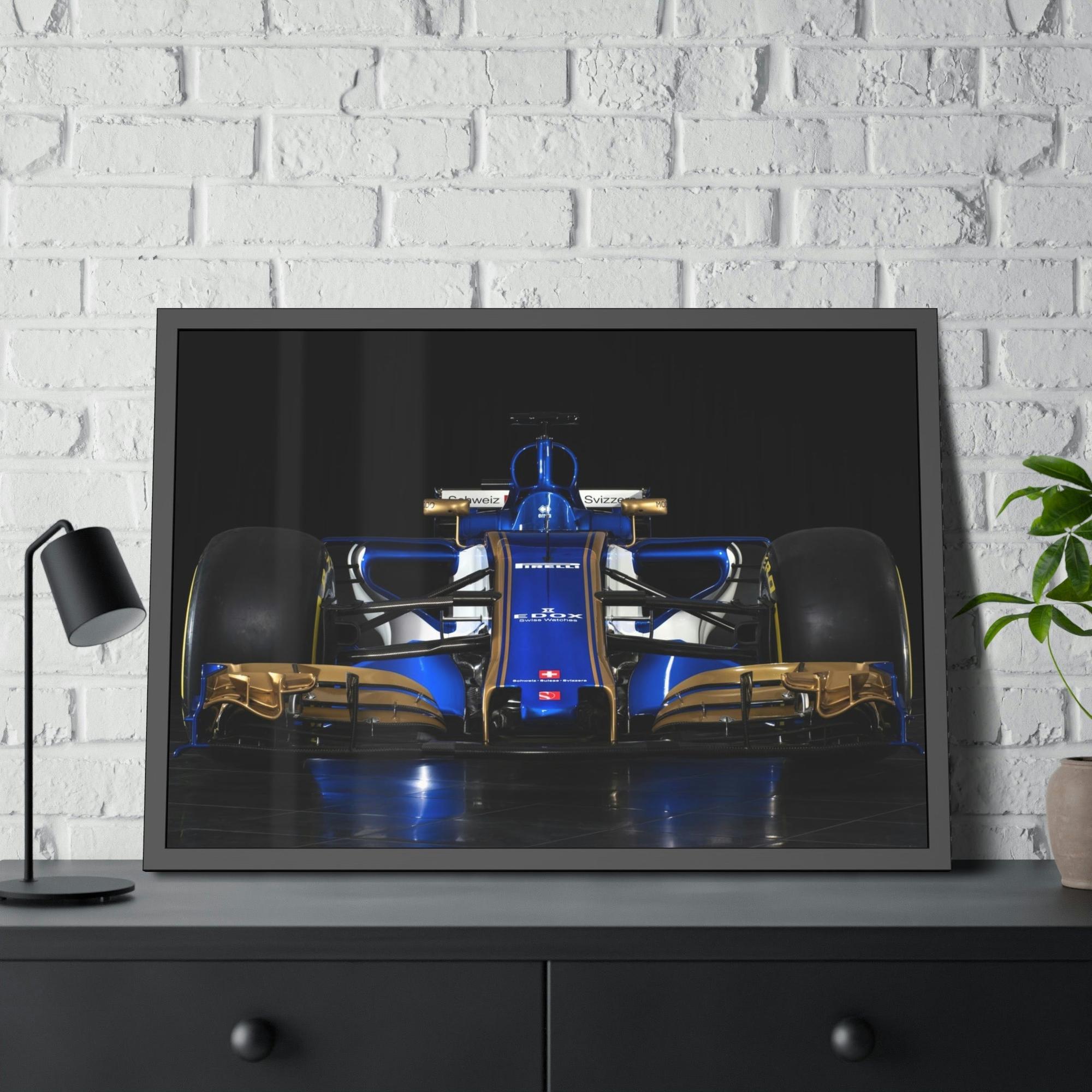 F1 The Art of Speed: Dynamic F1 Car Print on Natural Canvas & Poster