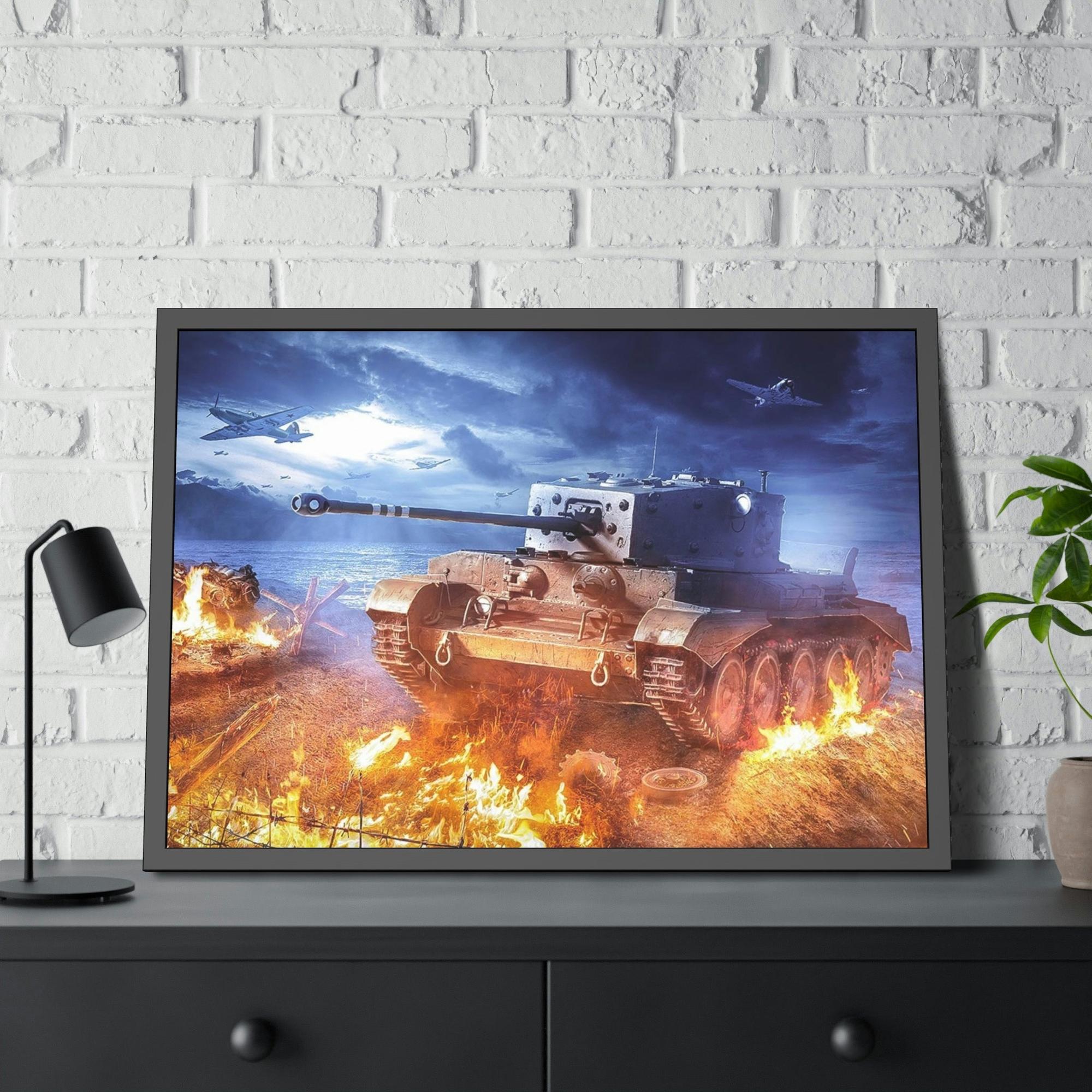 World Of Tanks The Battle Unfolds: Dynamic World of Tanks Framed Canvas & Poster Wall Art