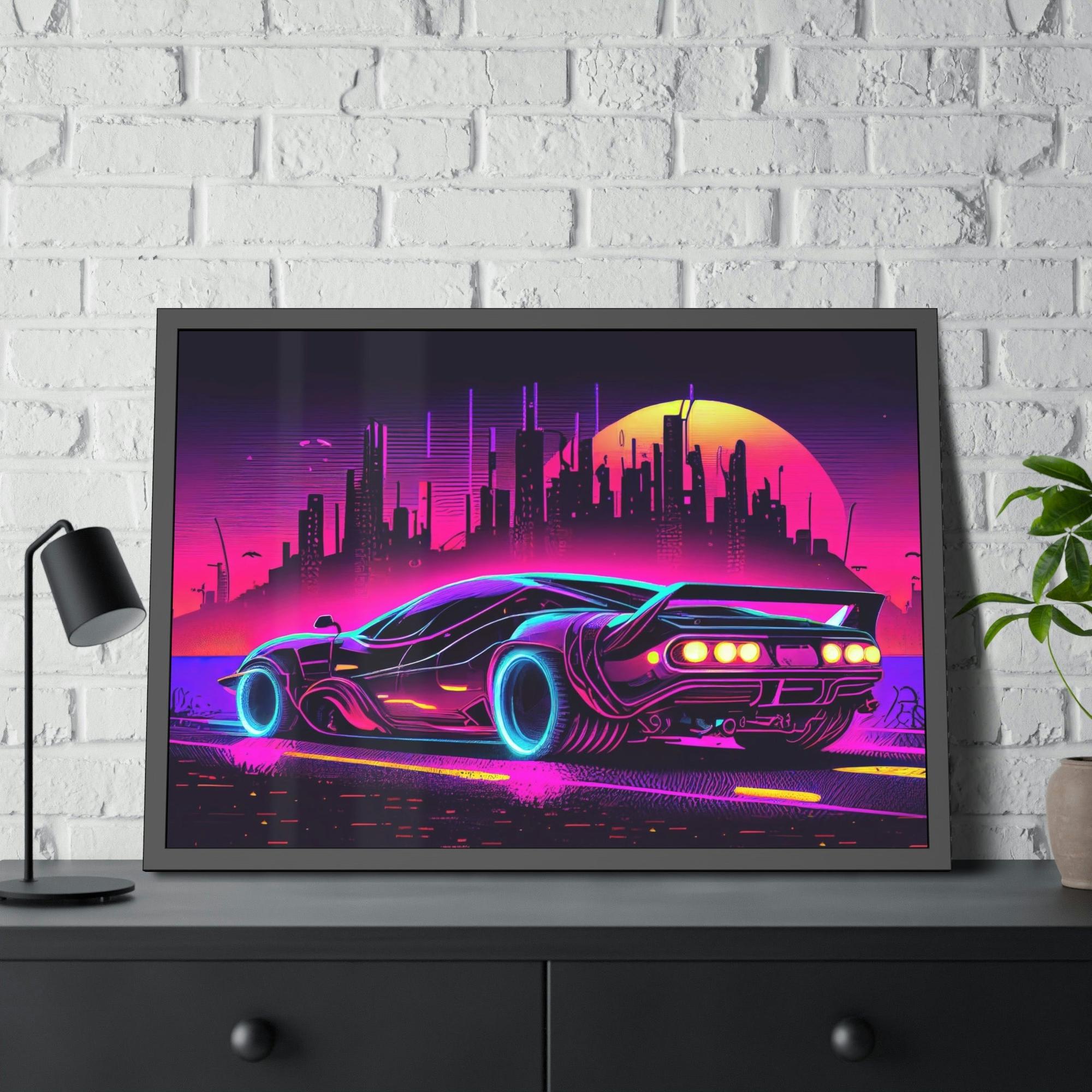Neon Neon Illumination: Illuminating Wall Art Prints with Vibrant Colors on Canvas
