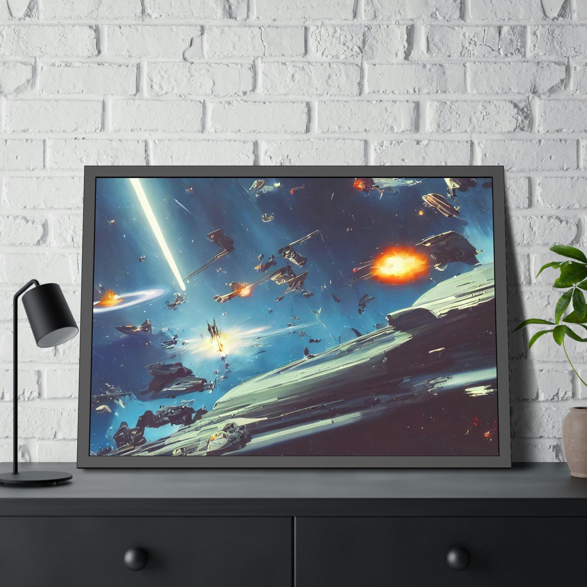 Star Wars Dark vs. Light: Framed Canvas & Poster Print of Epic Star Wars Duel