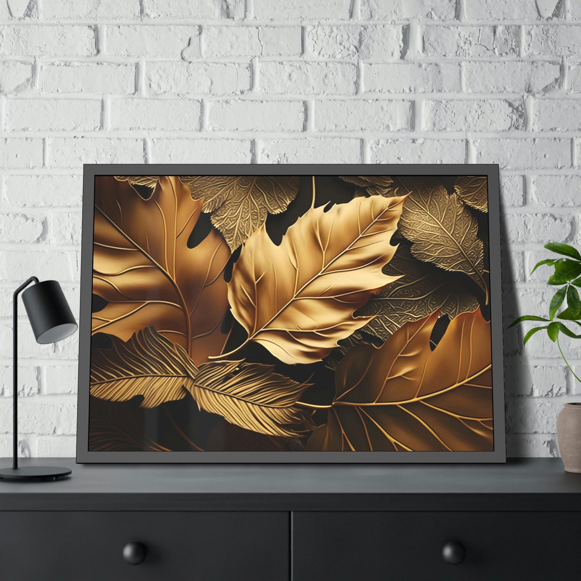 Gold Abstract Art Radiant Splendor: Gold Abstract Canvas & Poster Wall Art