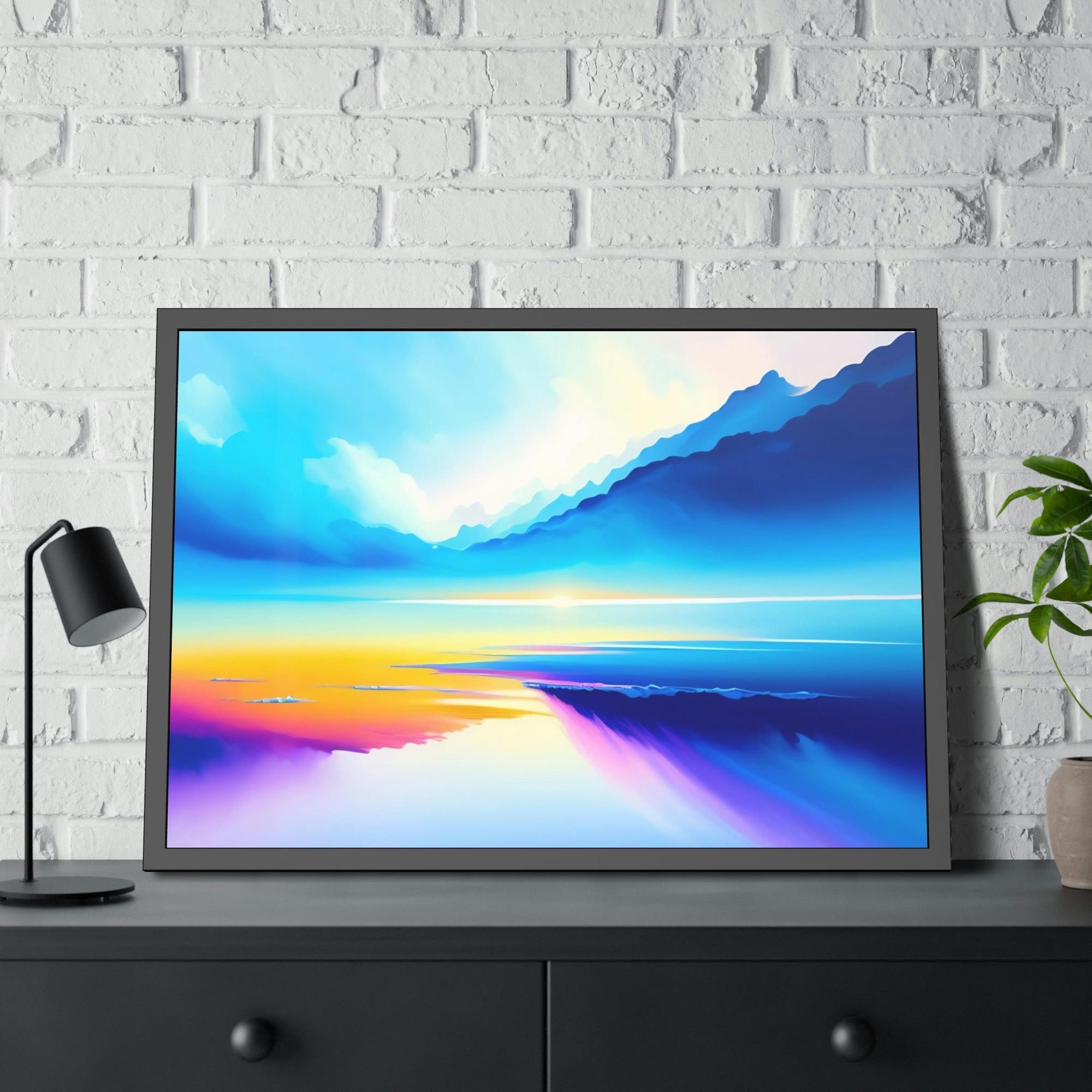 Lakes And Rivers Nature's Wonder: Wall Art of a Breathtaking Lakeside on Natural Canvas & Poster