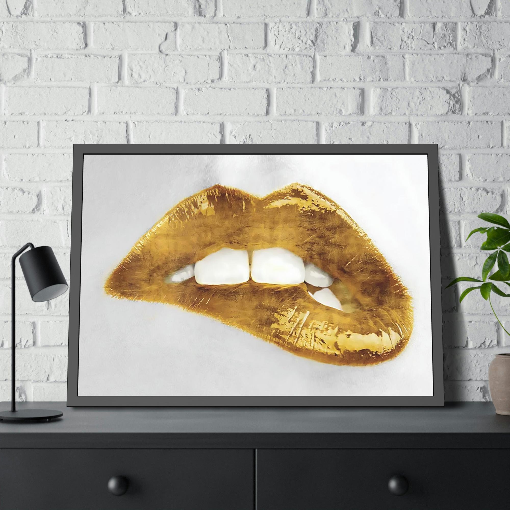 Gold The Luxury of Gold: Elegant Framed Canvas Print for Your Home