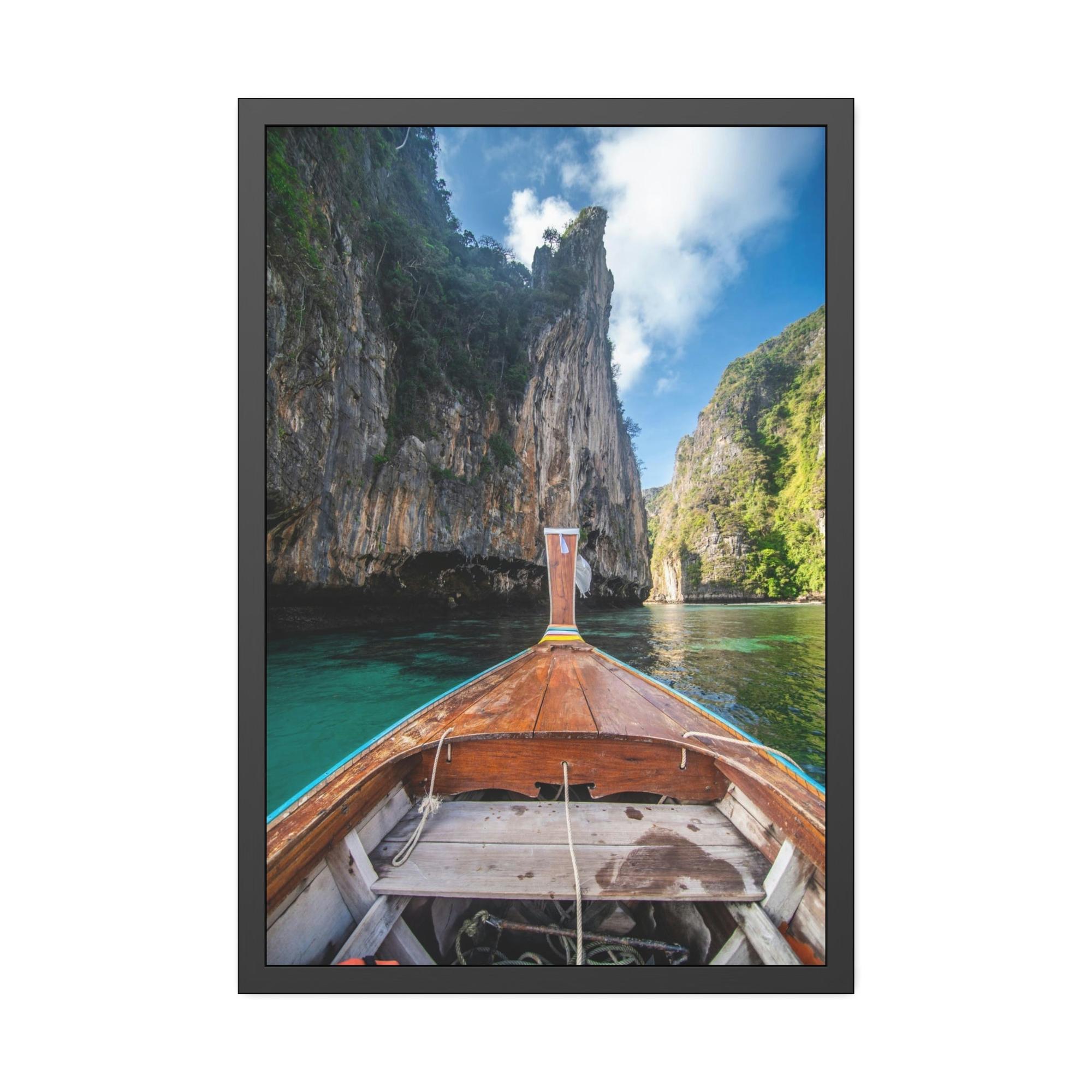 Boating Boating Beauty: Canvas and Framed Poster with Beautiful Boating Art
