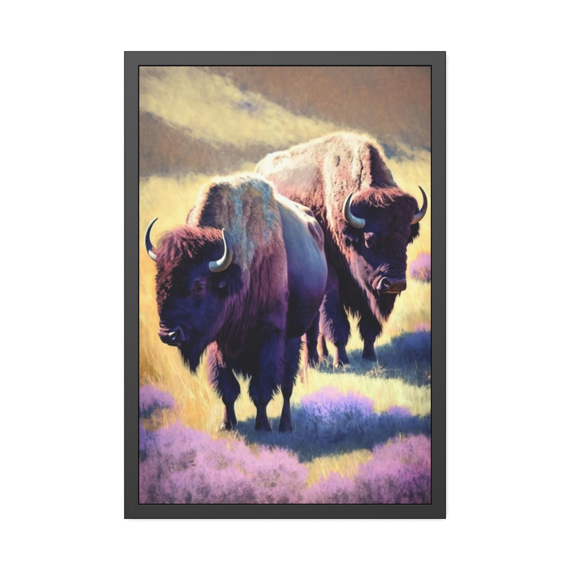 undefined The Bison's Strength: Canvas & Poster Wall Art of a Bisons Displaying Its Might