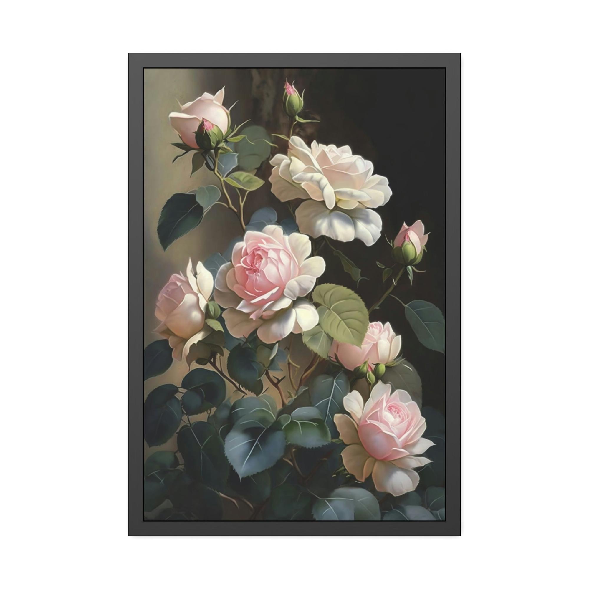 Roses Rose Serenade: A Romantic Painting on Canvas