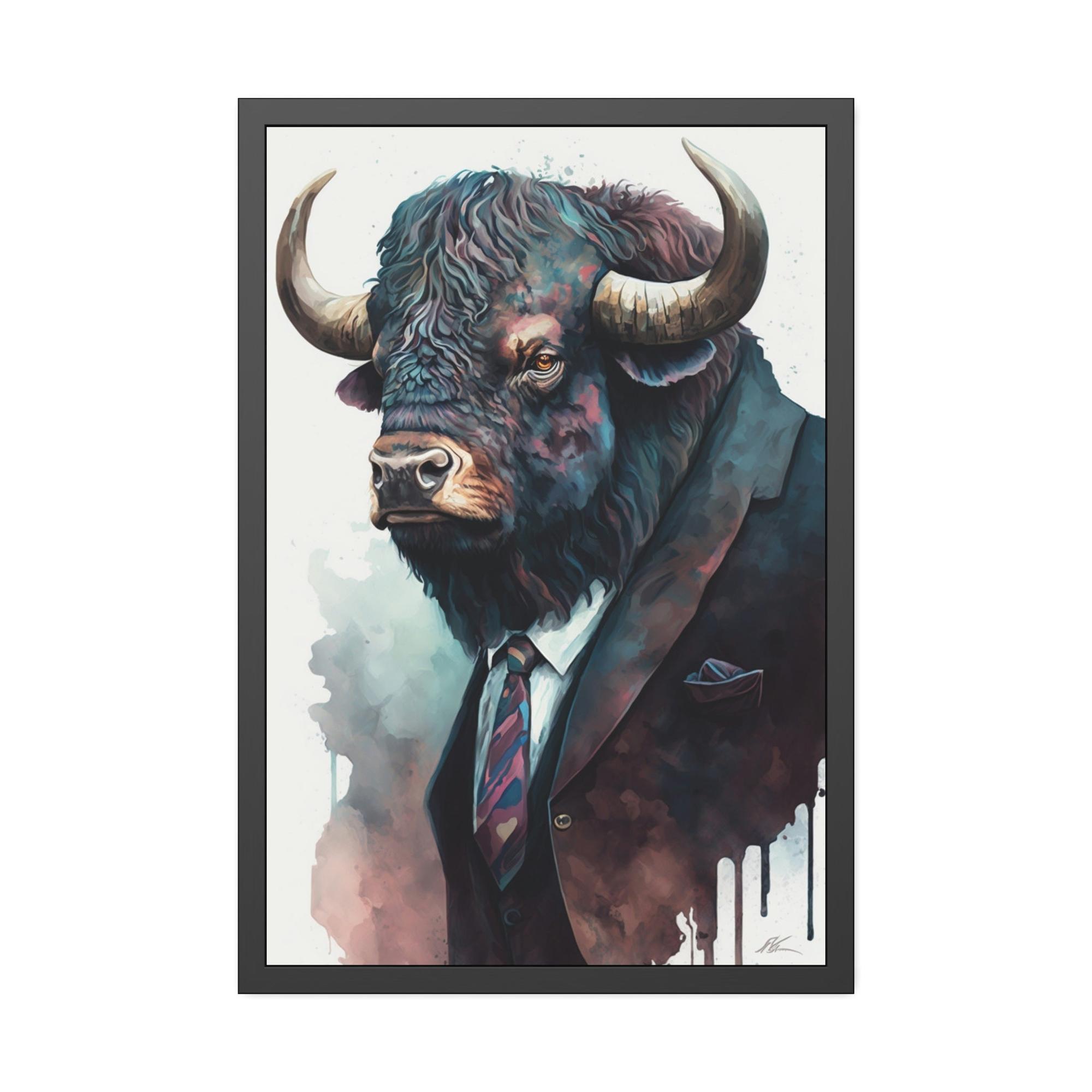 undefined A Quiet Moment with the Buffalo: A Captivating Canvas & Poster Print for Your Bedroom
