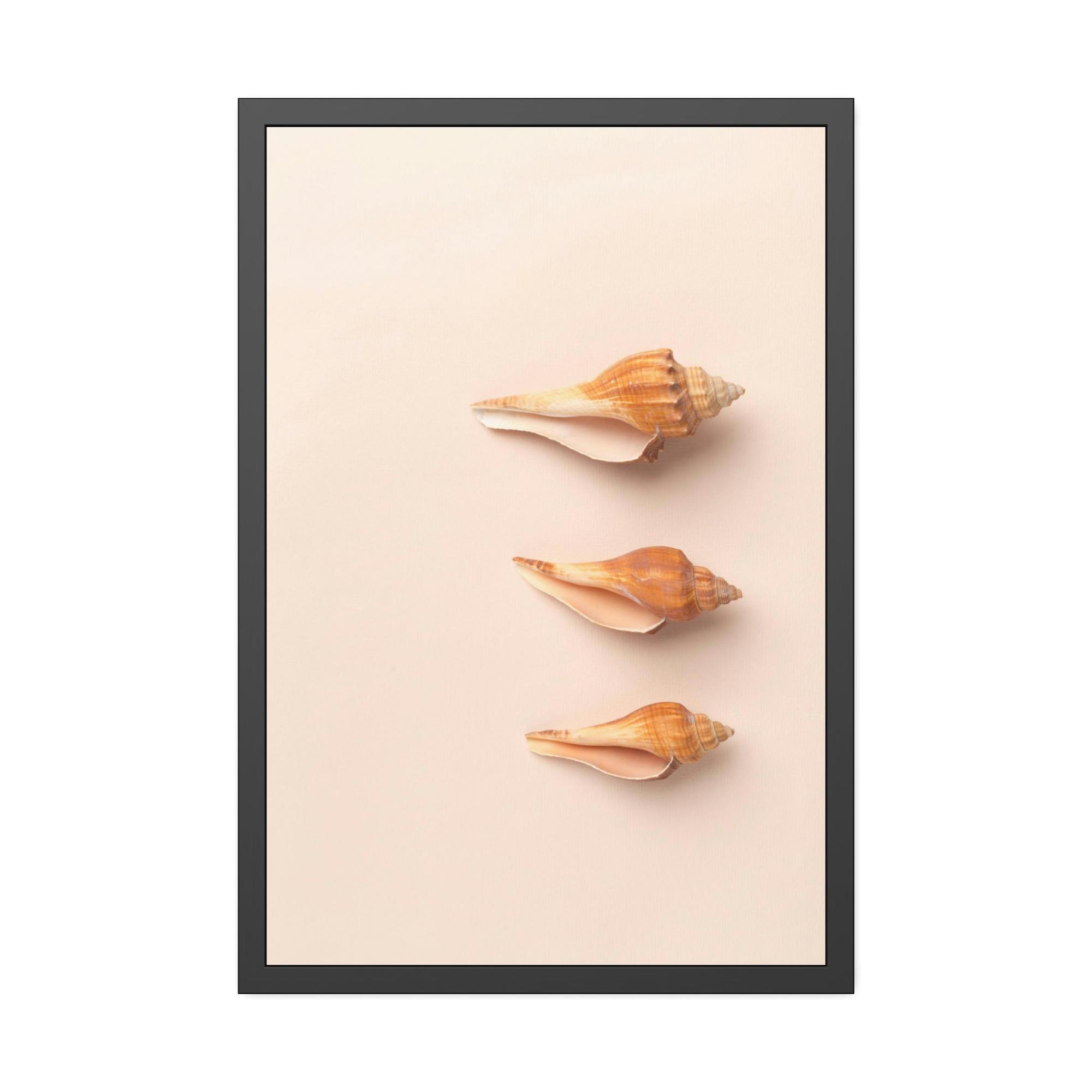 Shells Shimmering Shells: Striking Shell Art on Natural Canvas & Poster