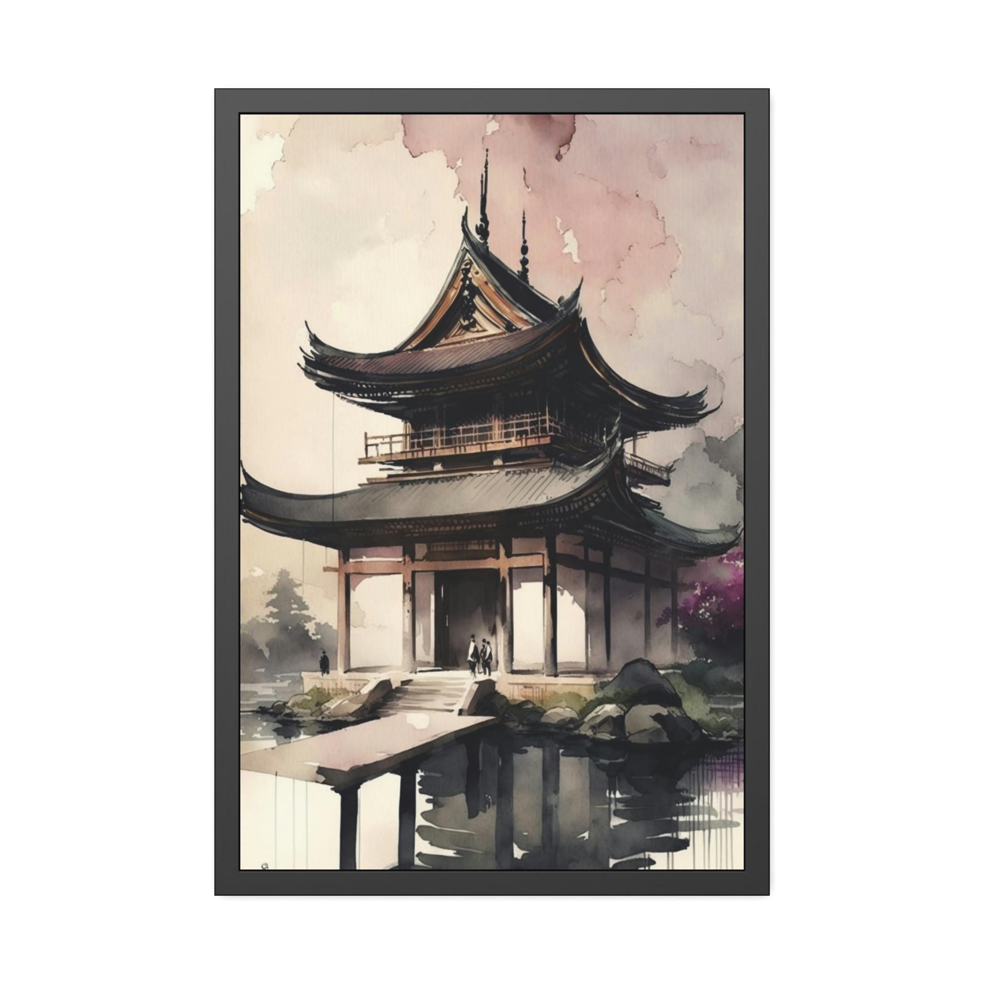 undefined The Spirit of Asia: Abstract Art on Natural Canvas & Poster