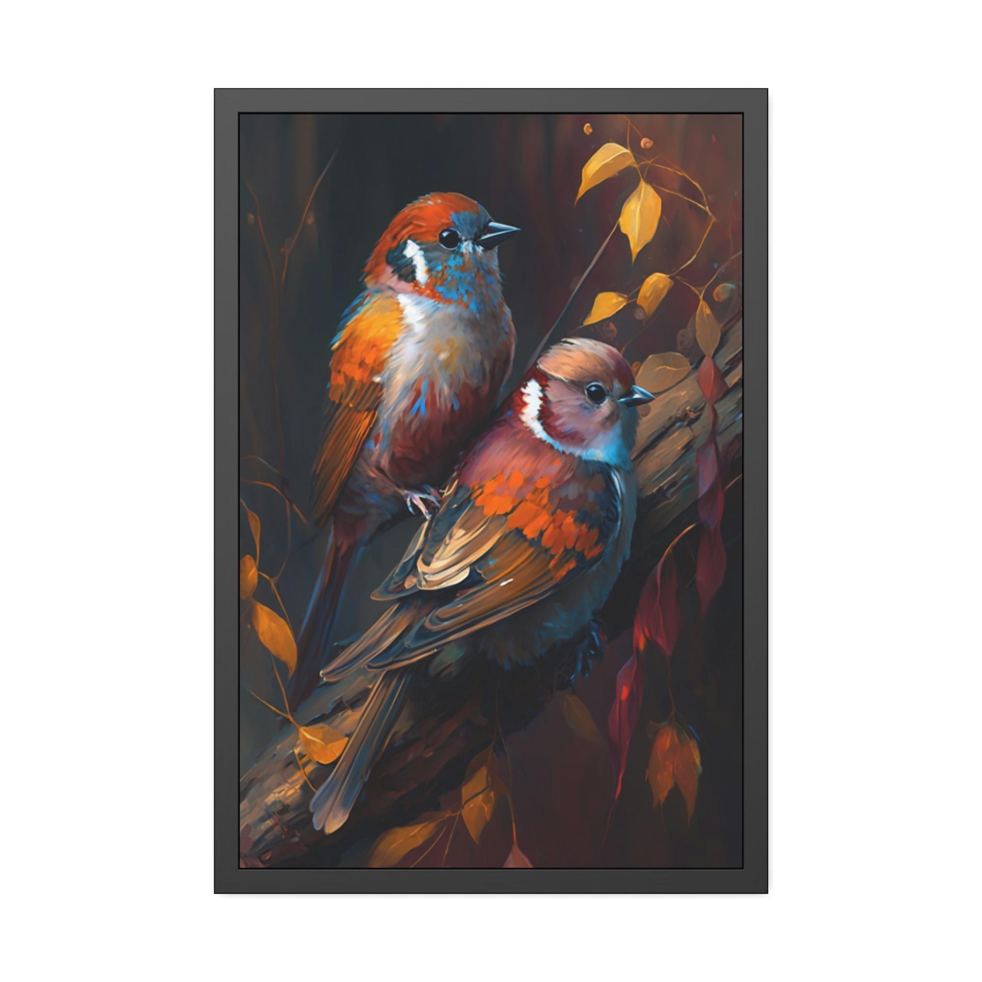 Birds The Birds' Haven: Canvas Wall Art of Birds in a Protected Habitat