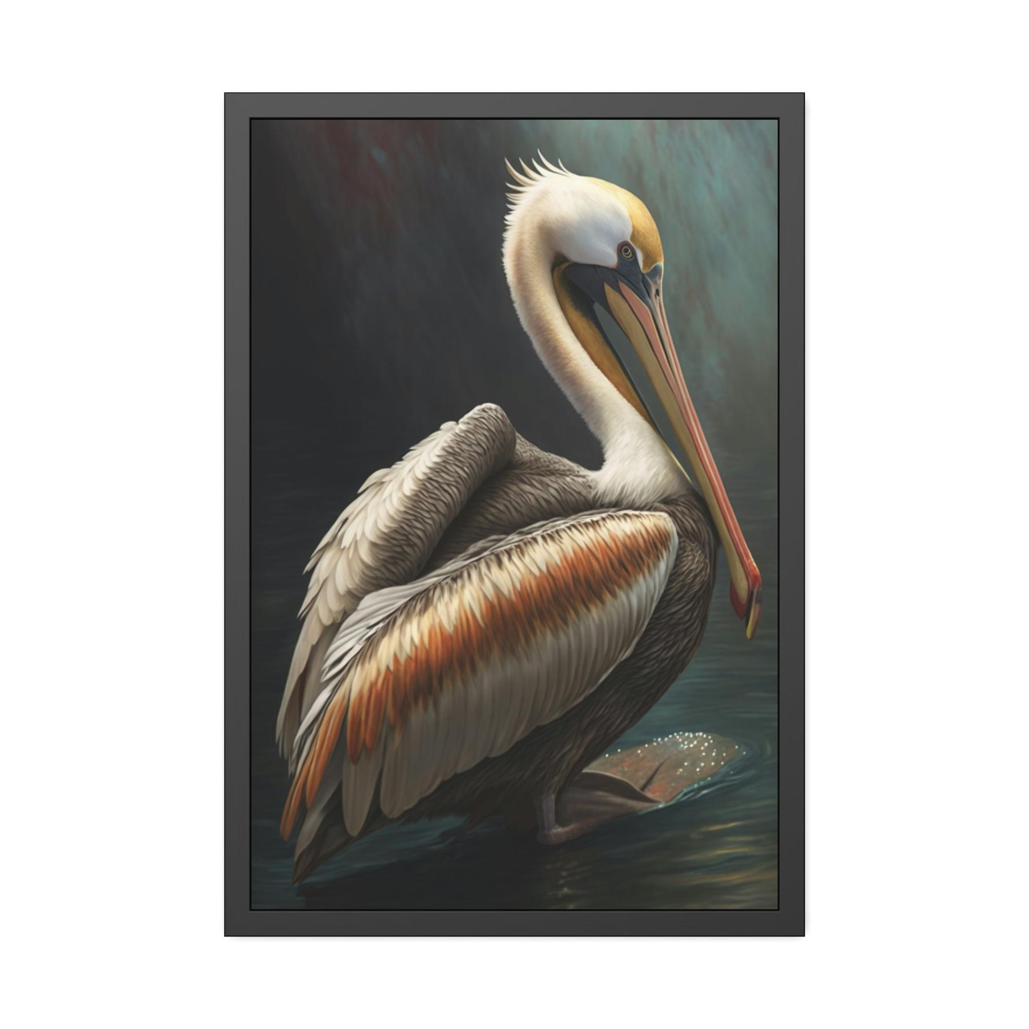 Pelicans Pelican Portrait: An Artistic Canvas Showcase
