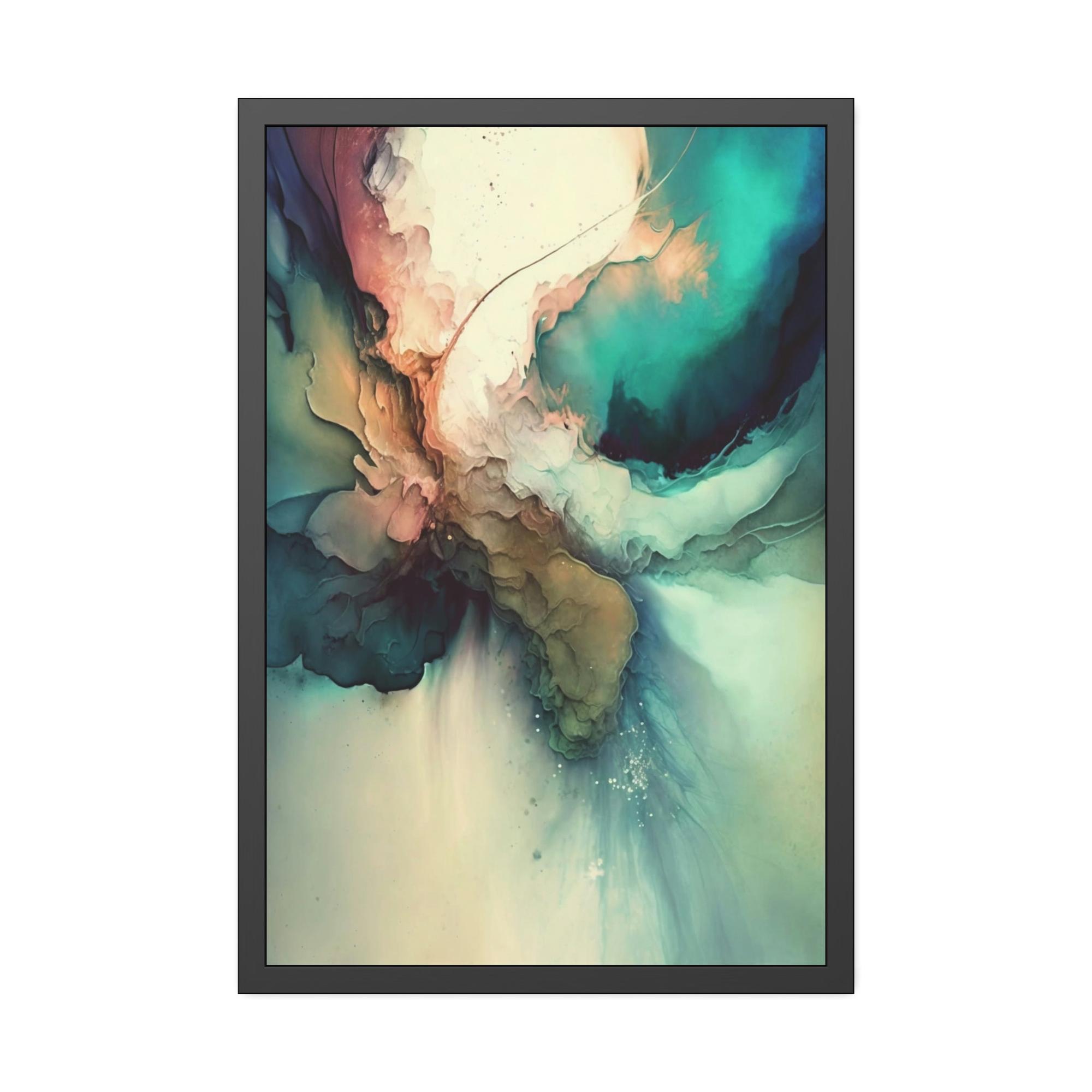 Teal Abstract Art The Depths of Teal: Abstract Creation