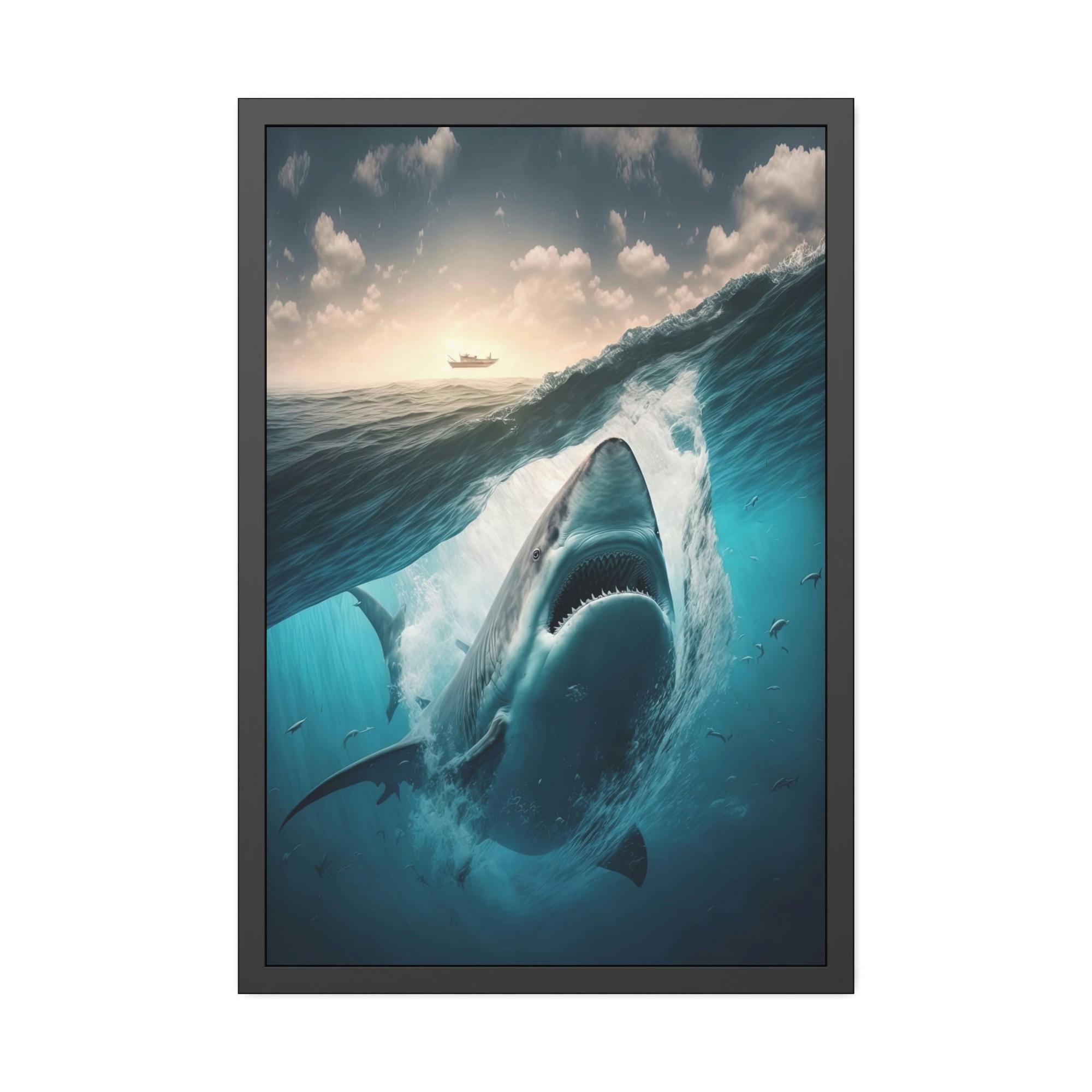 undefined Oceanic Predator: A Sharks' Canvas Masterpiece