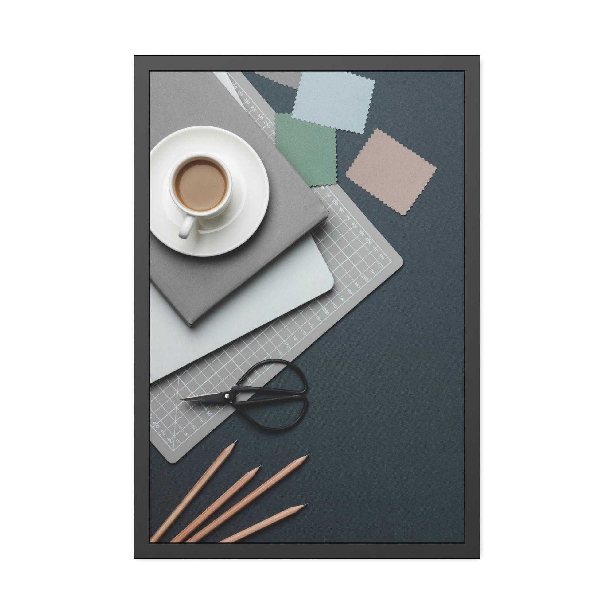 For Office Intellectual Stimulation: Artistic Canvas and Print with Scientific Elements