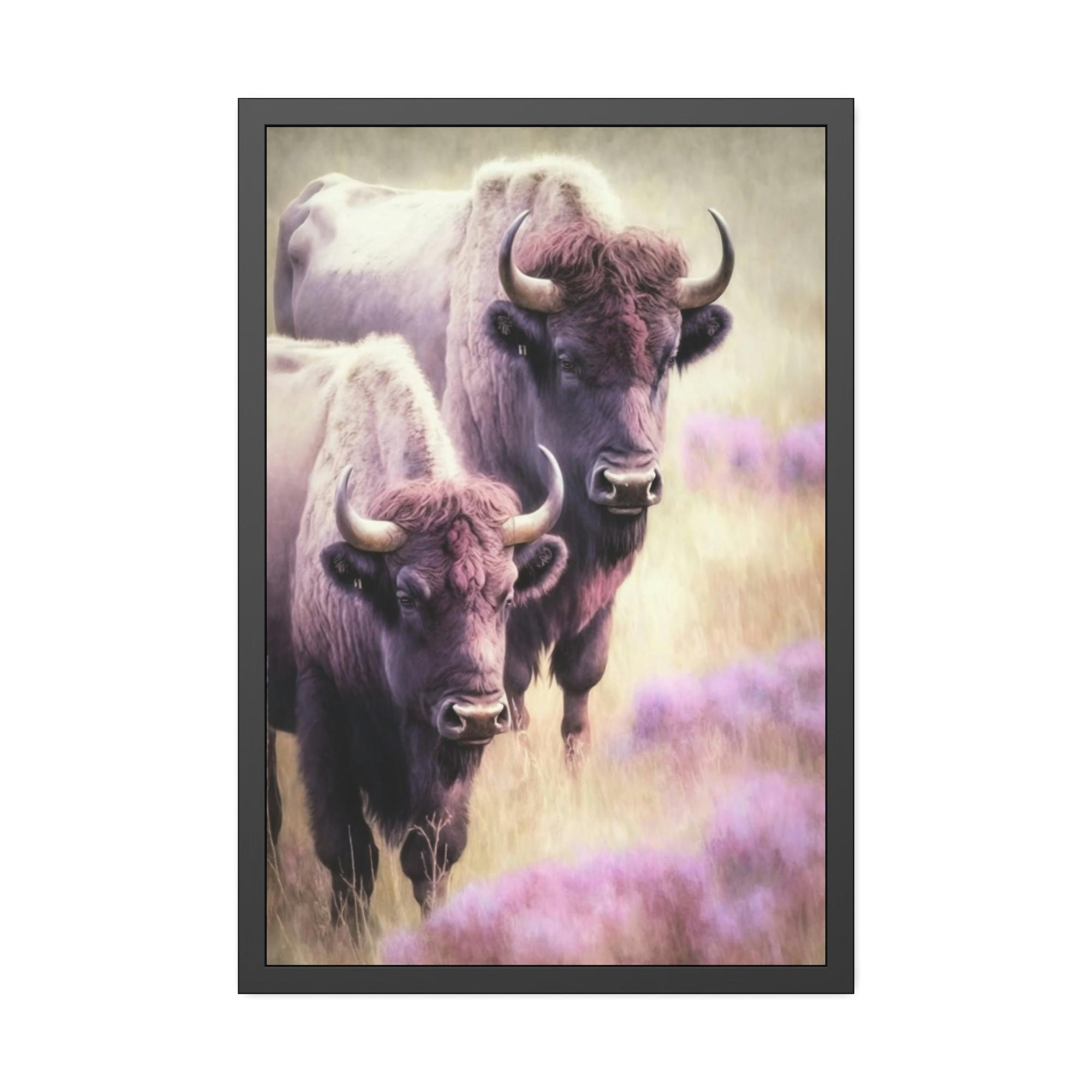 undefined The Bison's Power: A Natural Canvas & Poster Painting of a Bisons at Its Prime