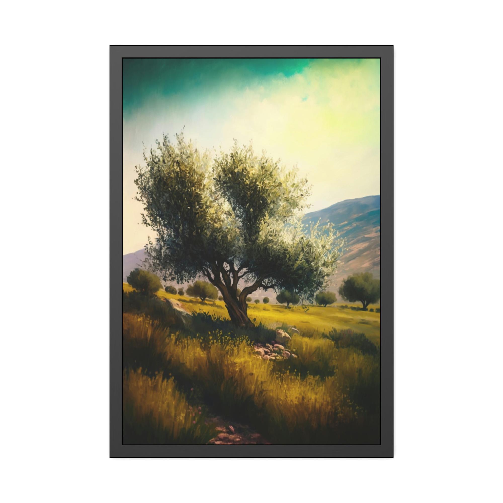 Olive Trees Shades of Green: A Tranquil and Serene Portrait of Olive Trees in Nature's Embrace
