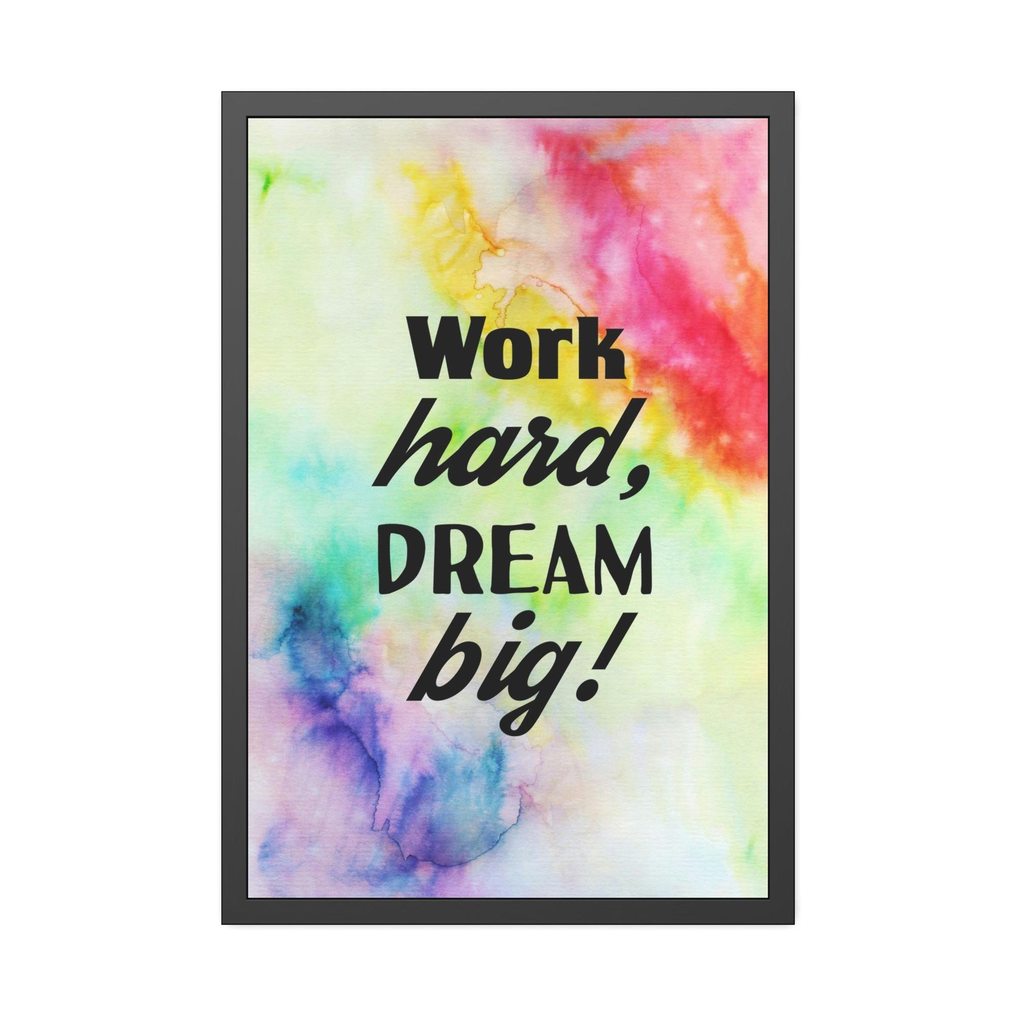 Motivational Art Frame Your Dreams: Motivational Art on Framed Canvas