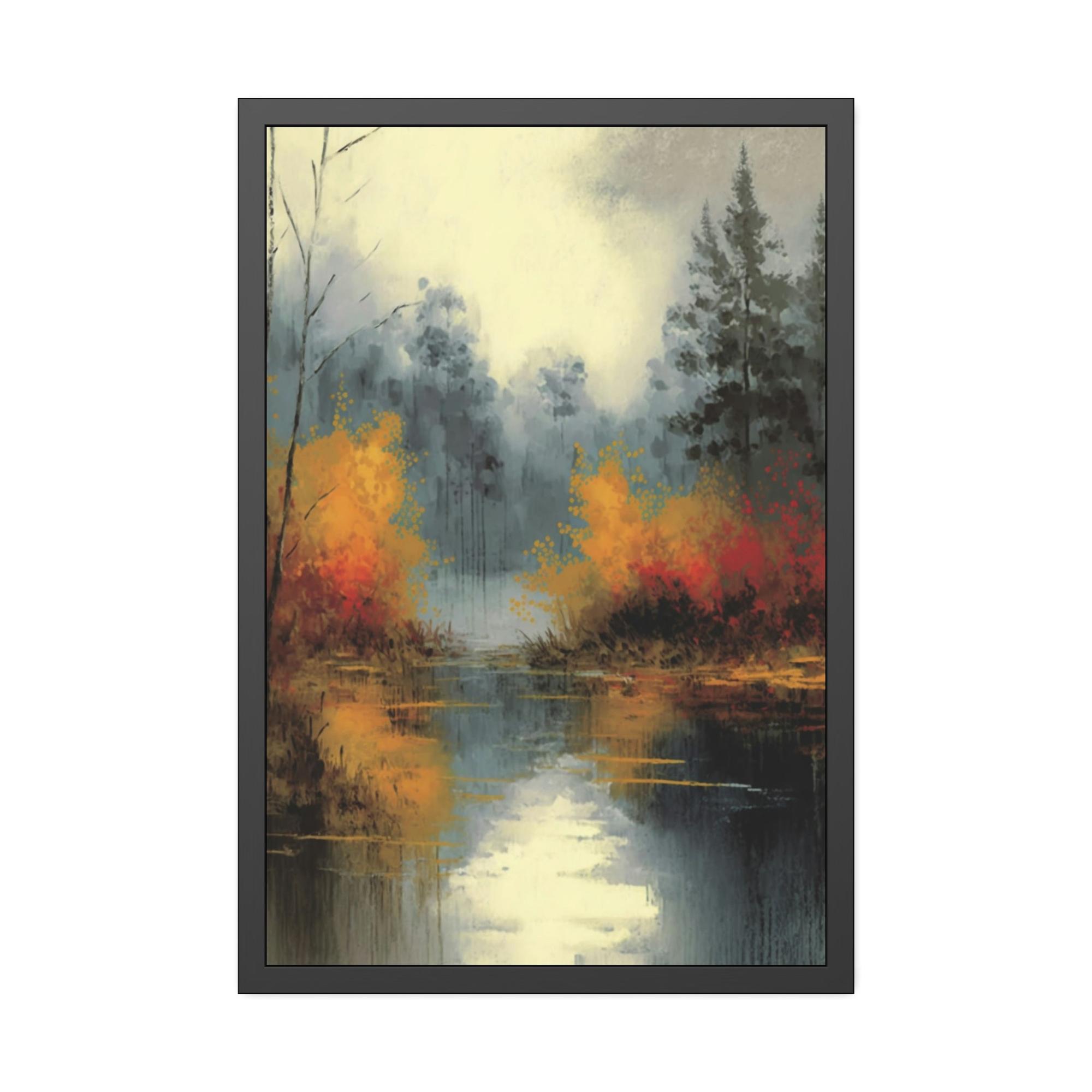 undefined Fluid Landscape: A Natural Canvas & Poster Wall Art of an Abstract Water Scene