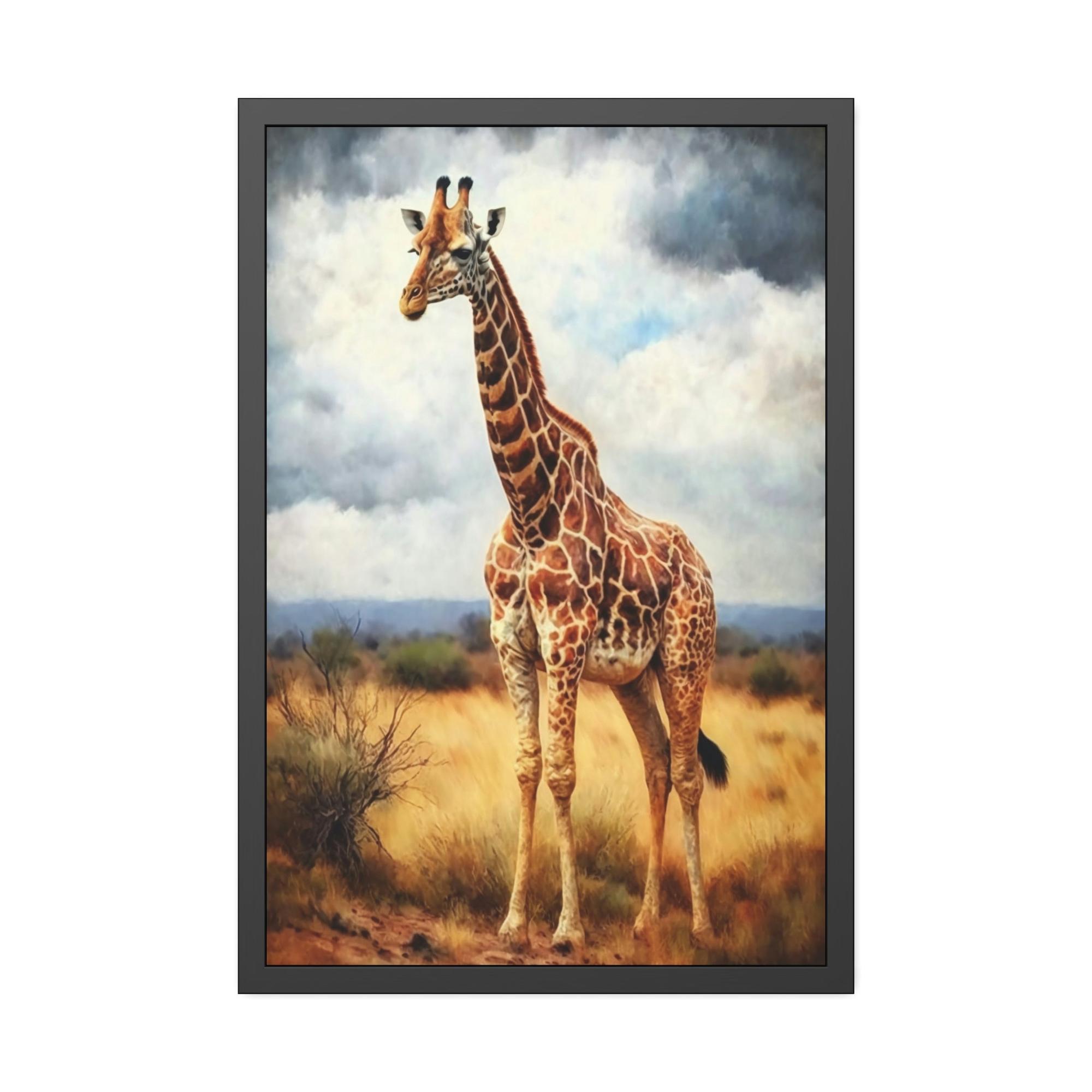 undefined Giraffe Grace: Natural Canvas Print of Elegant Creatures