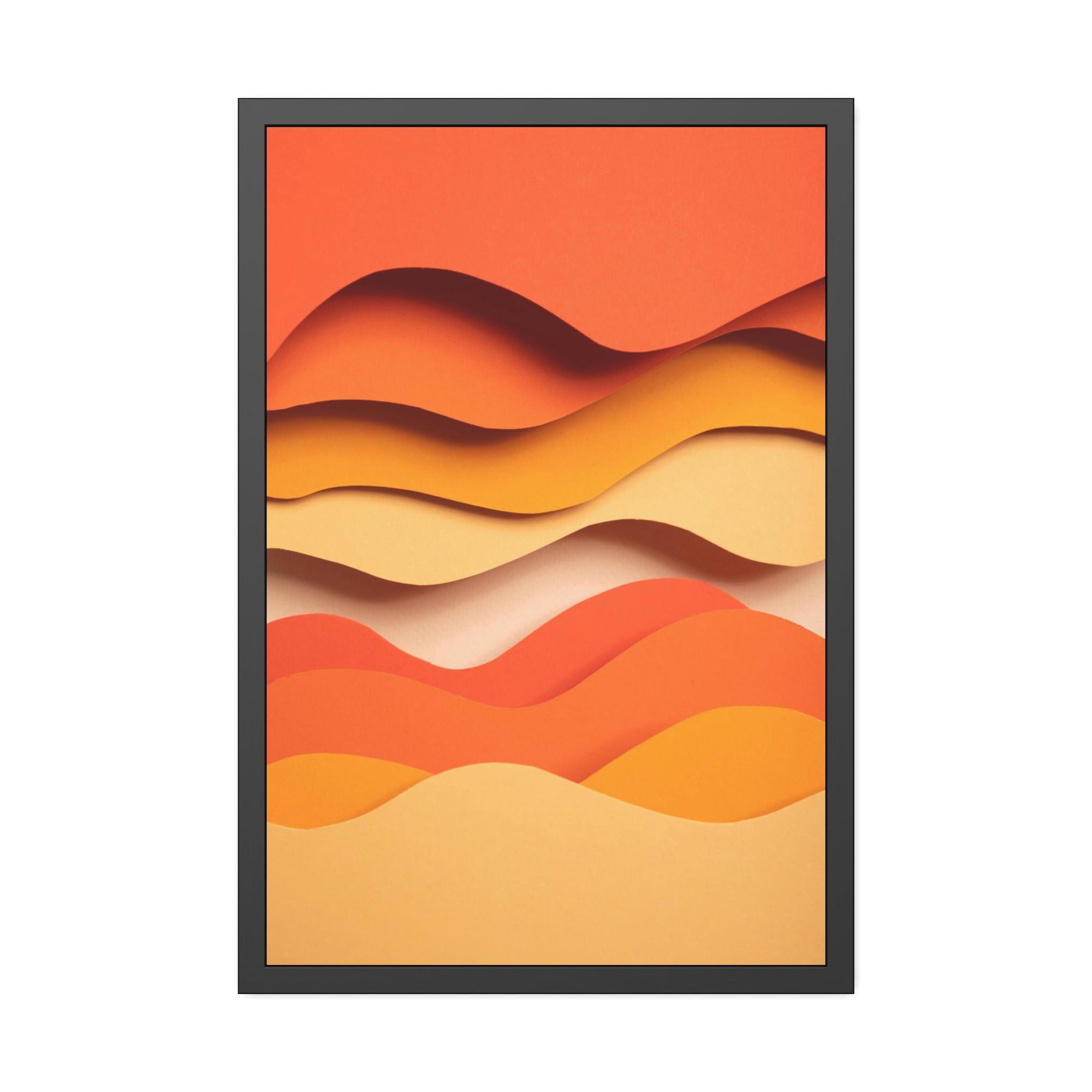Orange Radiant Rays: Colorful Orange Canvas for Your Living Space