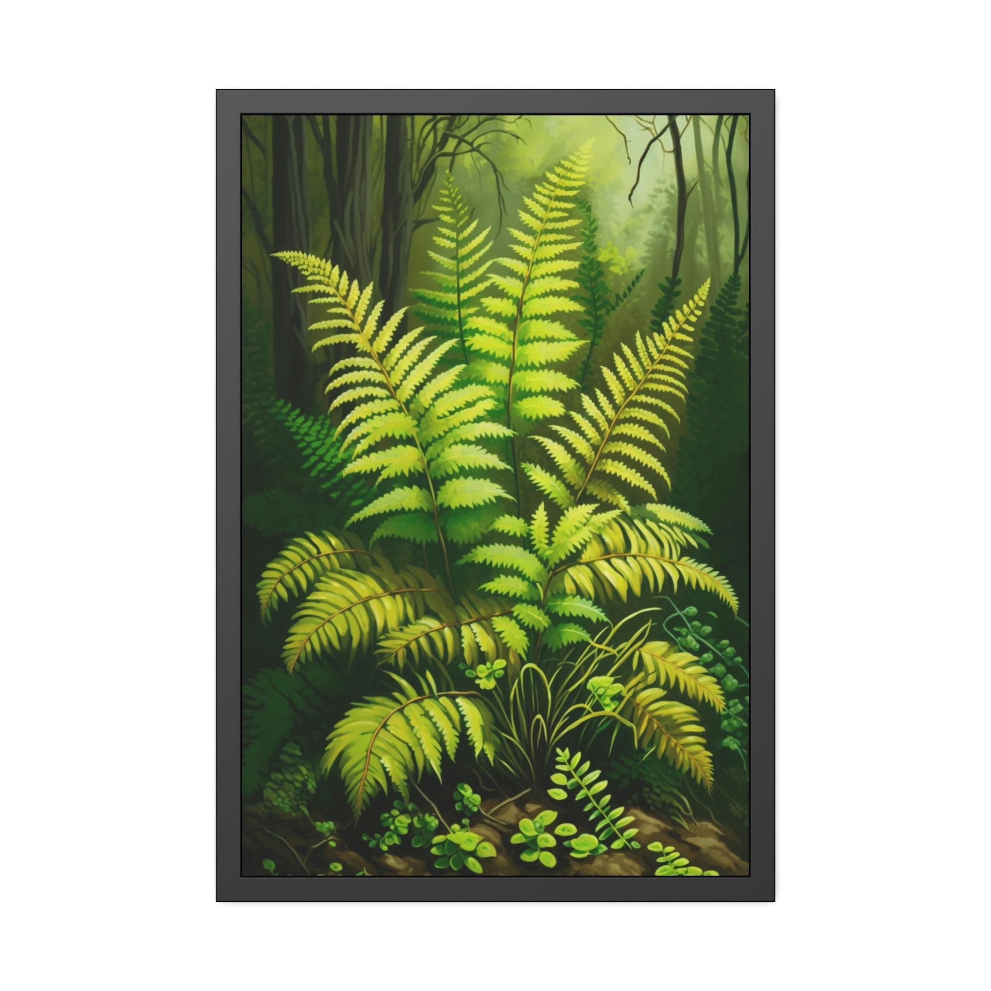 Fern The Enchanted Forest: A Painting on Canvas Featuring Ferns