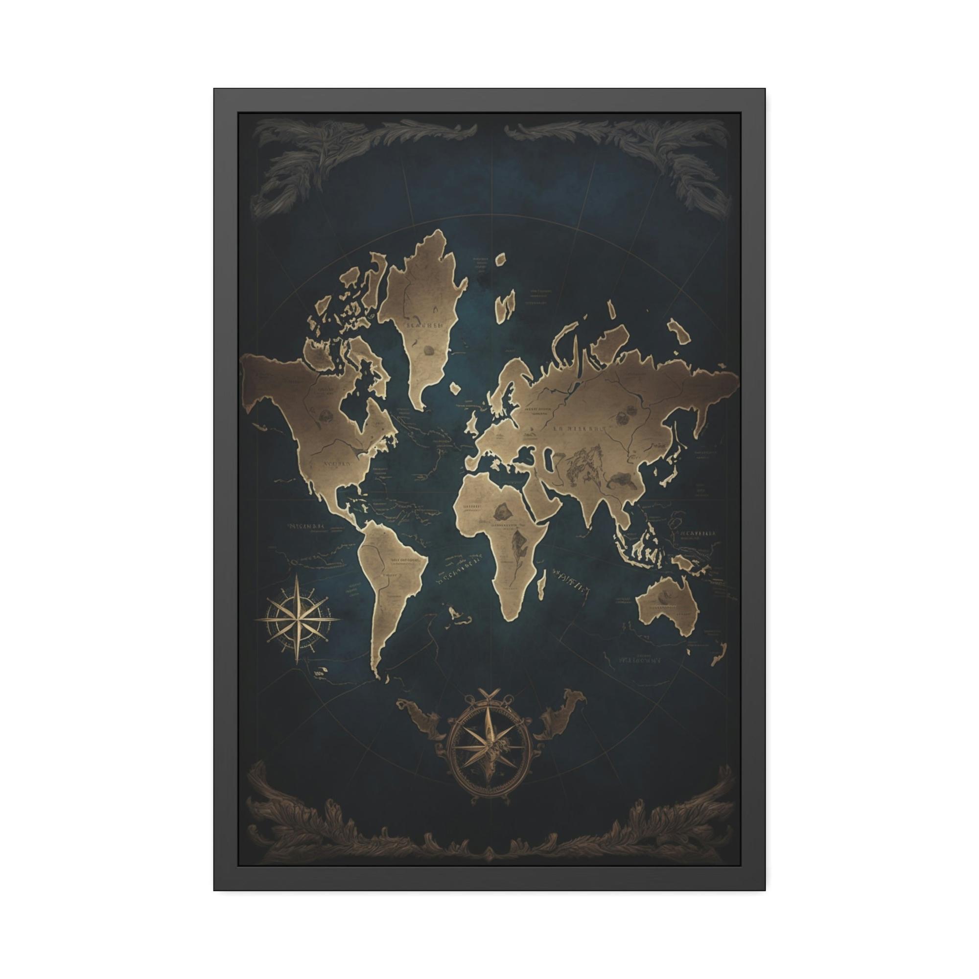 undefined A World Without Borders: Contemporary Map Art on Canvas or Poster