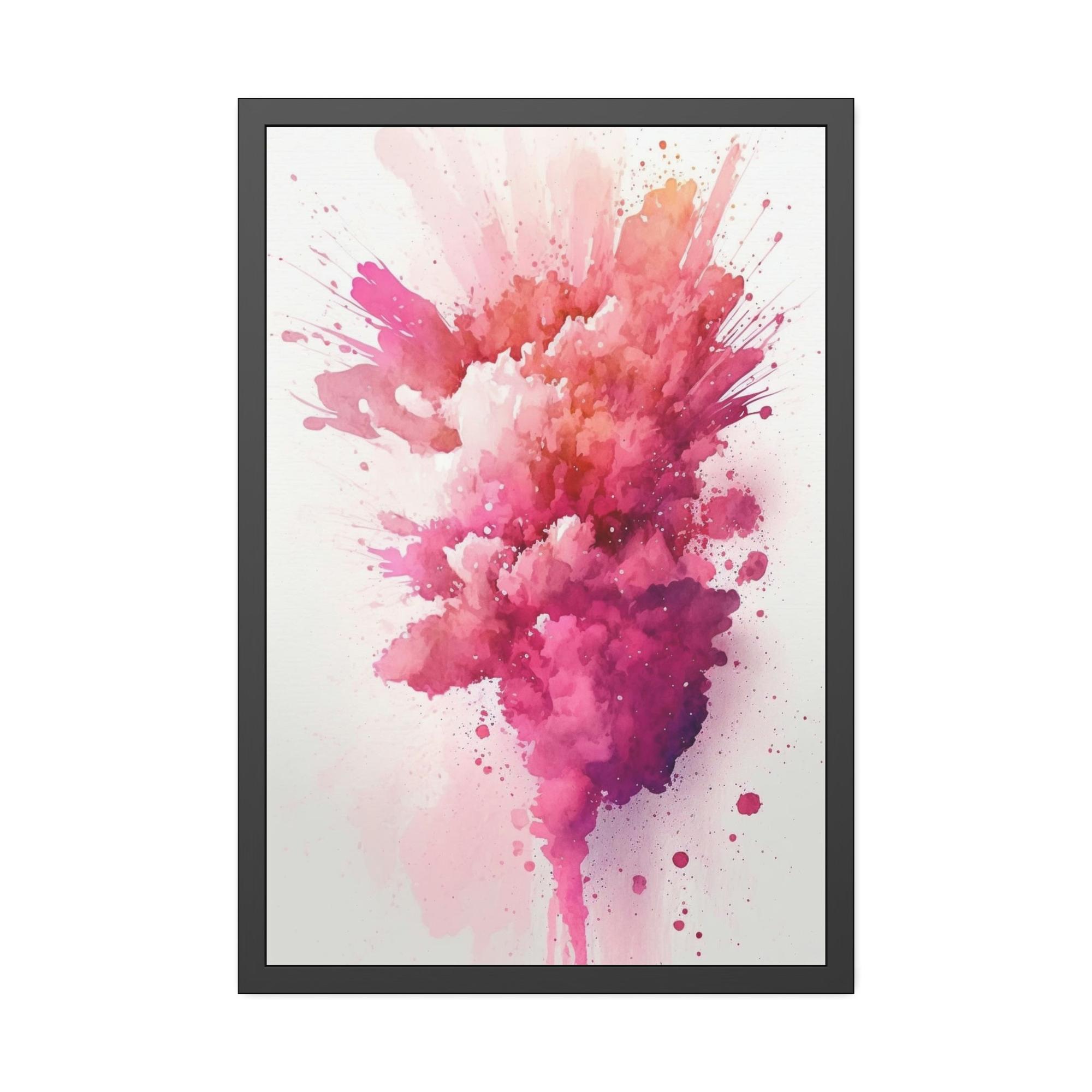 Pink Glowing Pink: Natural Canvas Wall Art of Abstract Artworks in Luminous Pink Shades