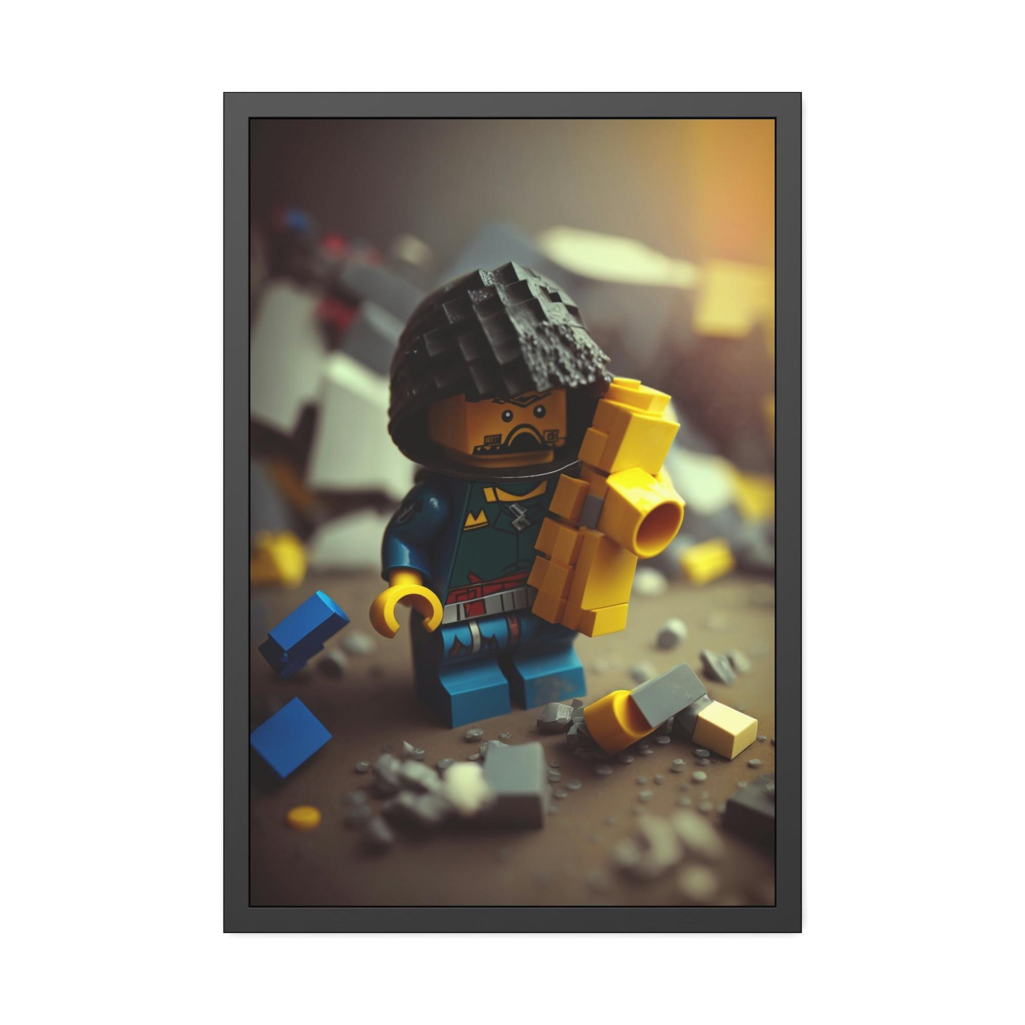 Lego Creative Construction: Framed Canvas and Print of Lego Sculptures