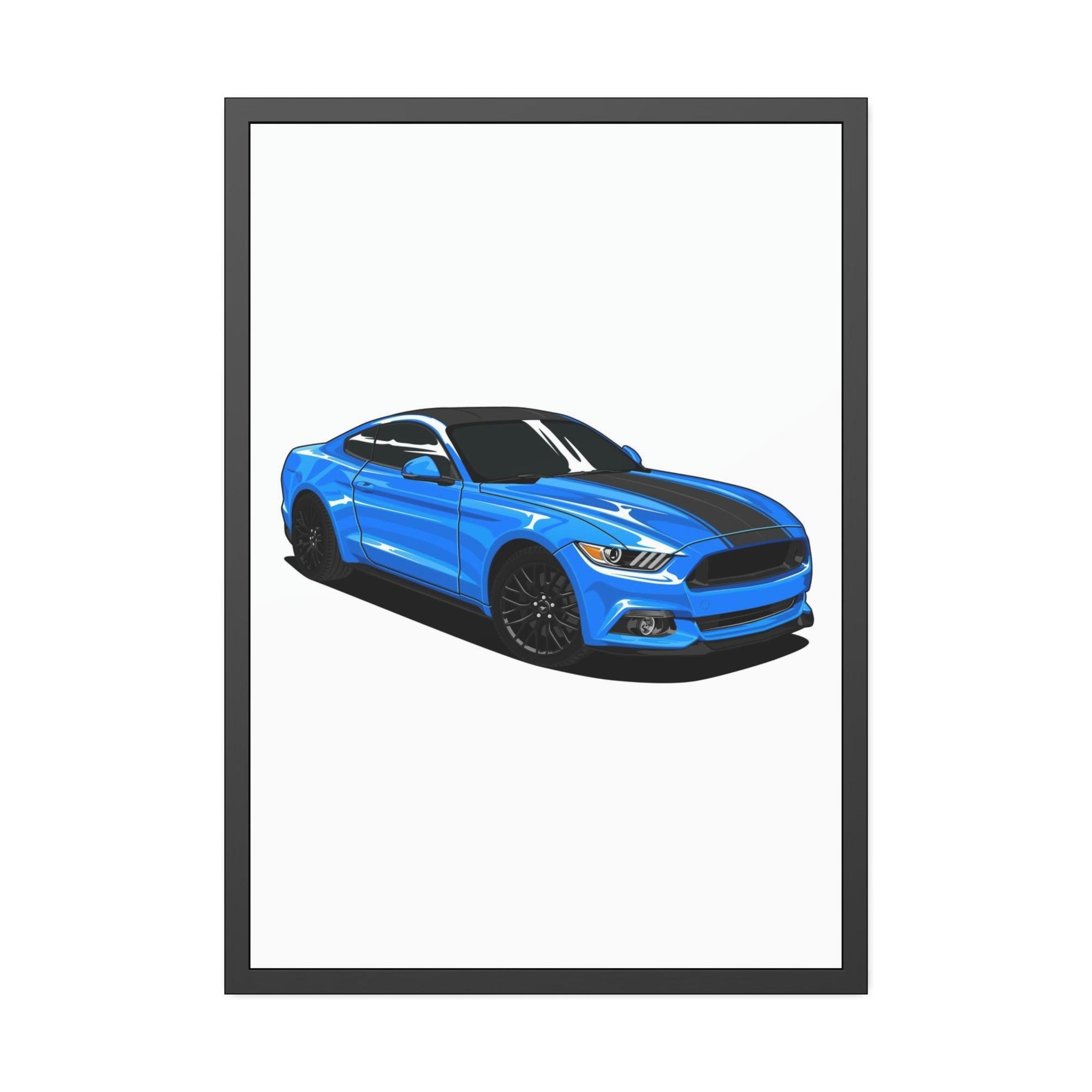Mustang Living for the Drive: Mustang Sports Car Canvas & Poster Wall Art for Auto Enthusiasts