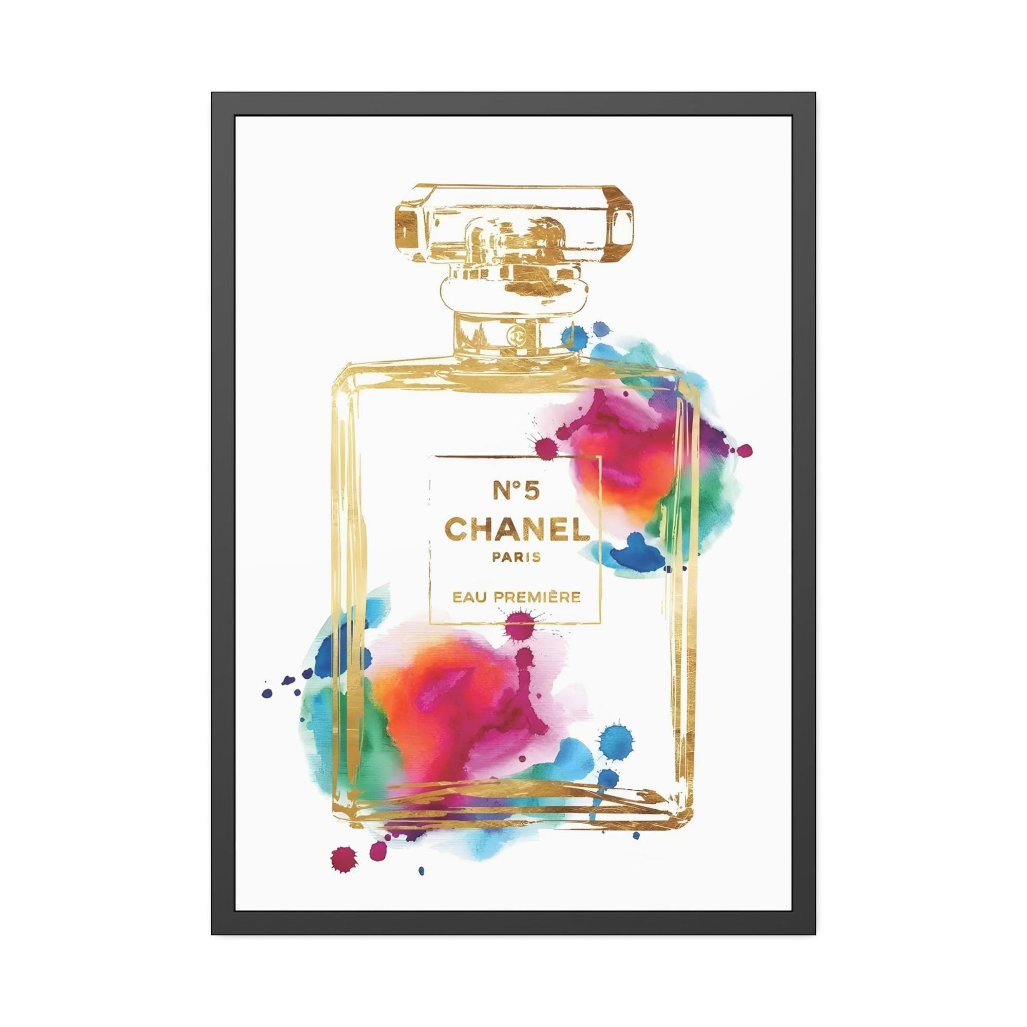 Chanel Iconic Beauty: Chanel-Inspired Print on Natural Canvas & Poster