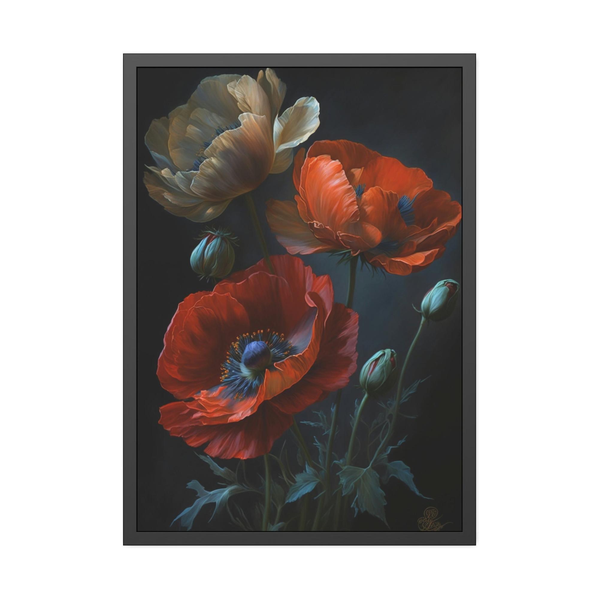 Poppies Red Radiance: A Painting of Poppies as a Burst of Color