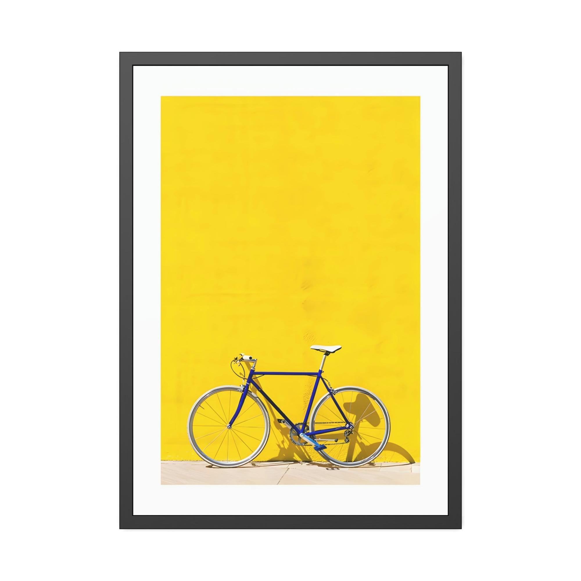 Yellow Dynamic and Bold Canvas Art Print and Framed Poster of a Yellow Color