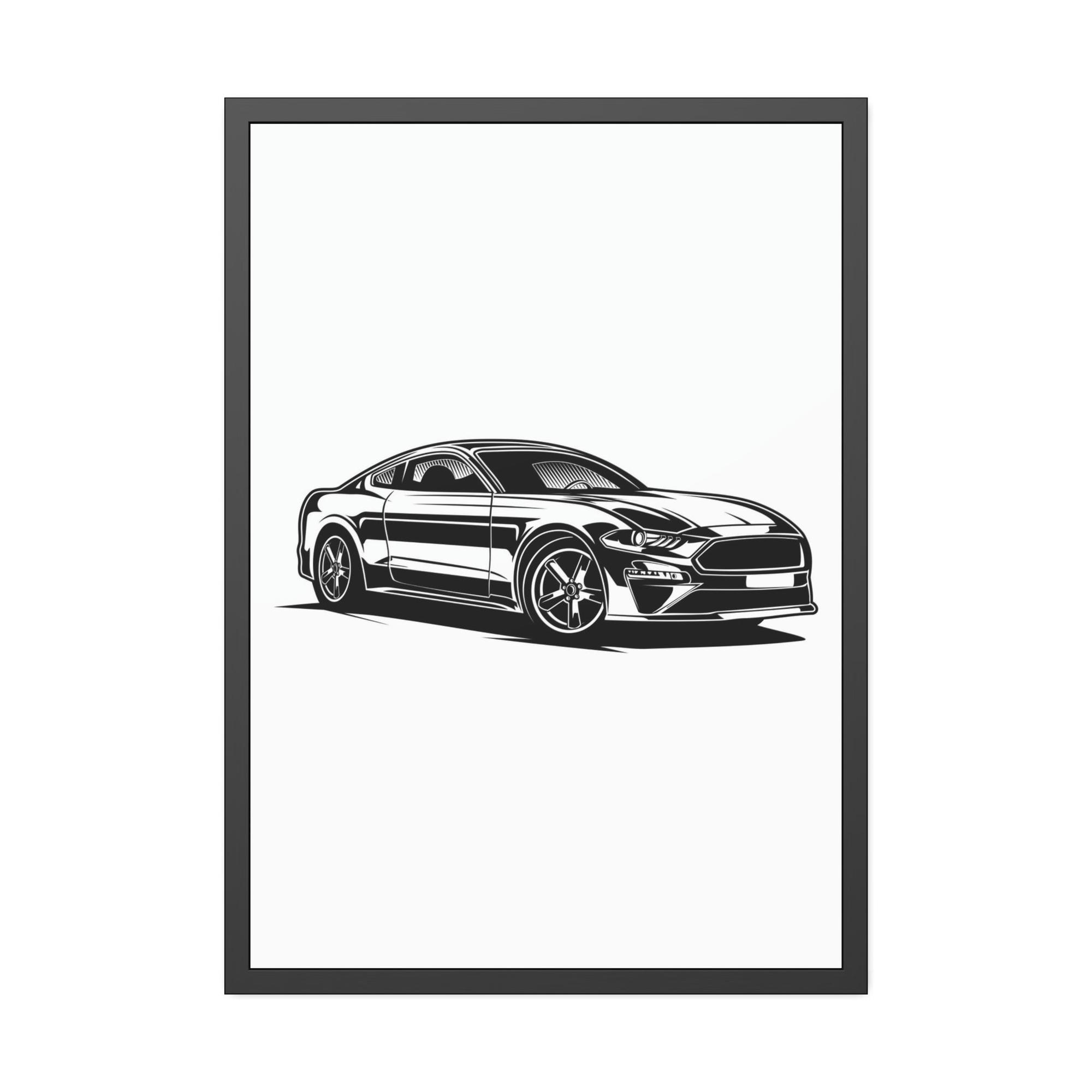 Mustang Speed Demon: Canvas & Poster of a Mustang Sports Car for Automotive Aficionados