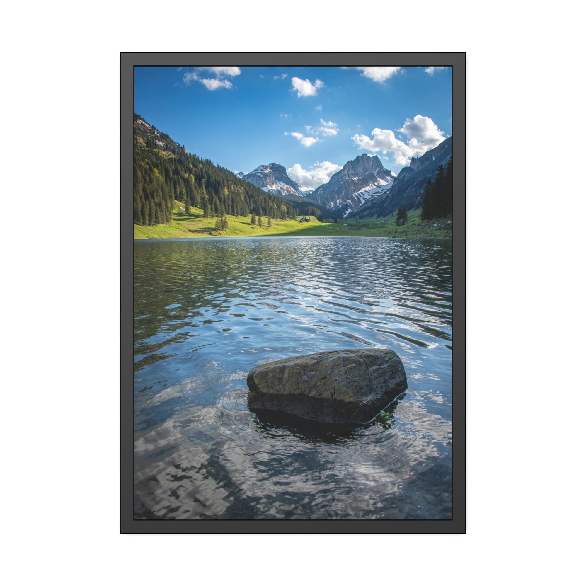 Lakes And Rivers Nature's Melody: Framed Canvas and Poster Print of Lakes and Rivers