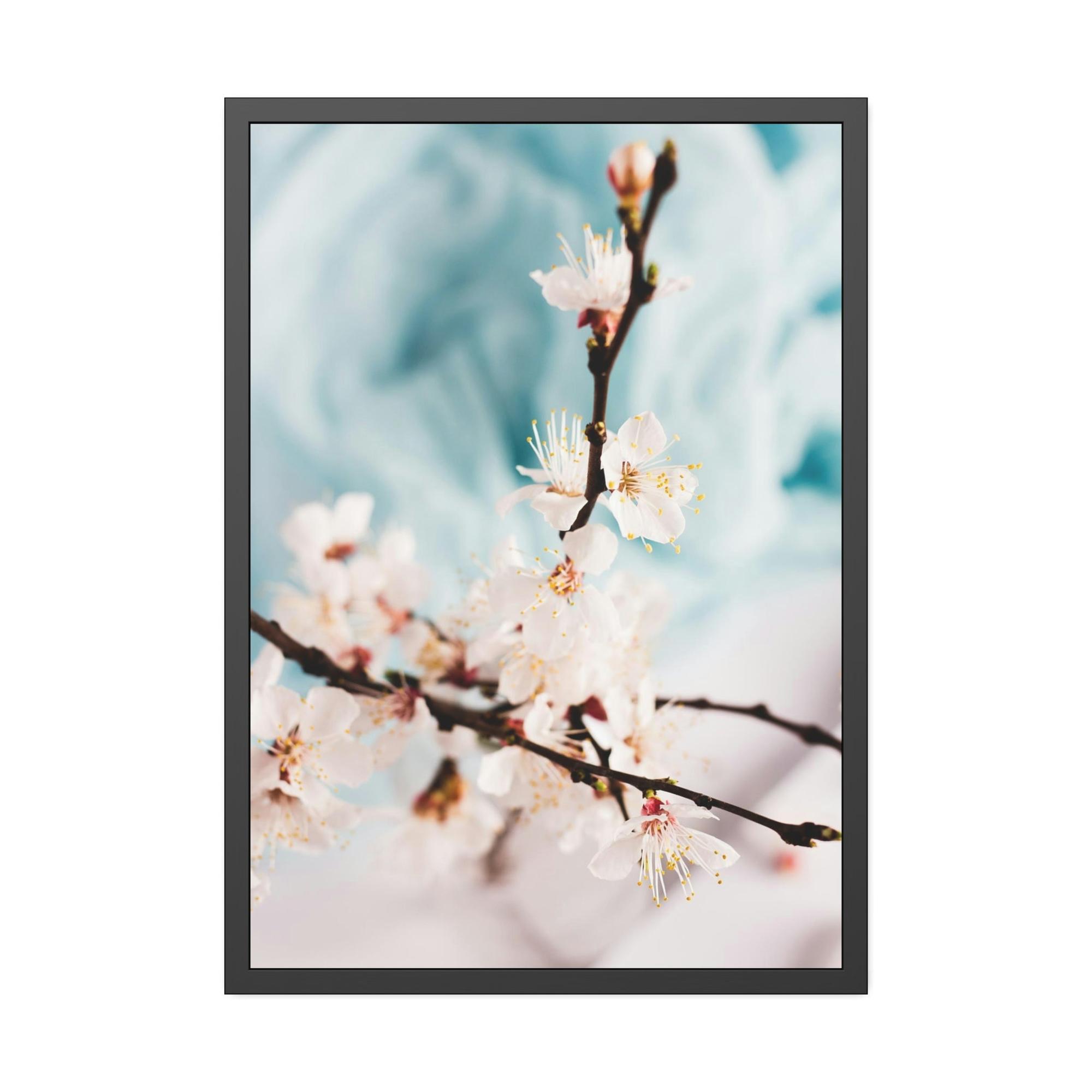 undefined Fragile Elegance: Cherry Blossoms on Artistic Print