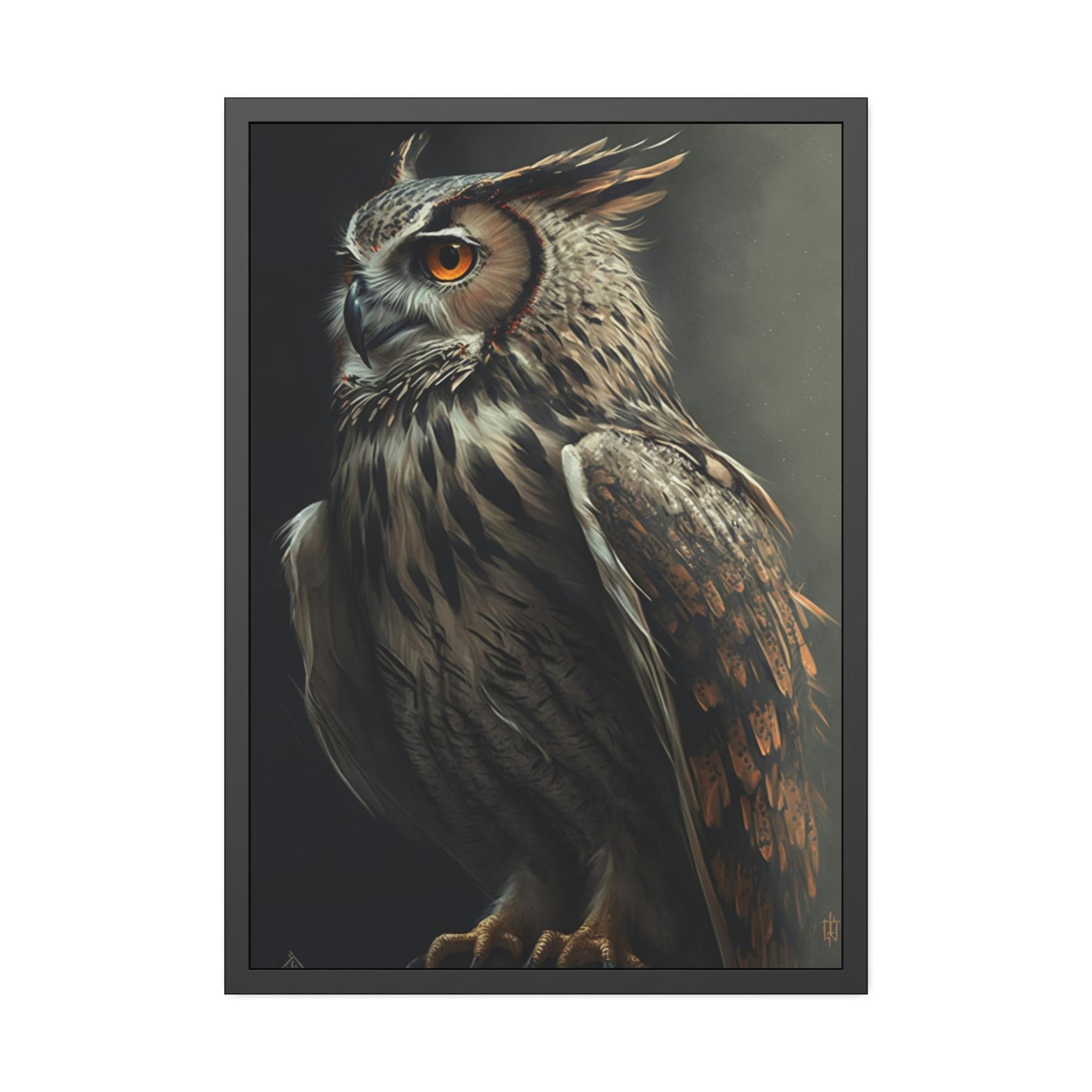 Owls Noble Hunter: An Artistic Depiction of a Single Owl