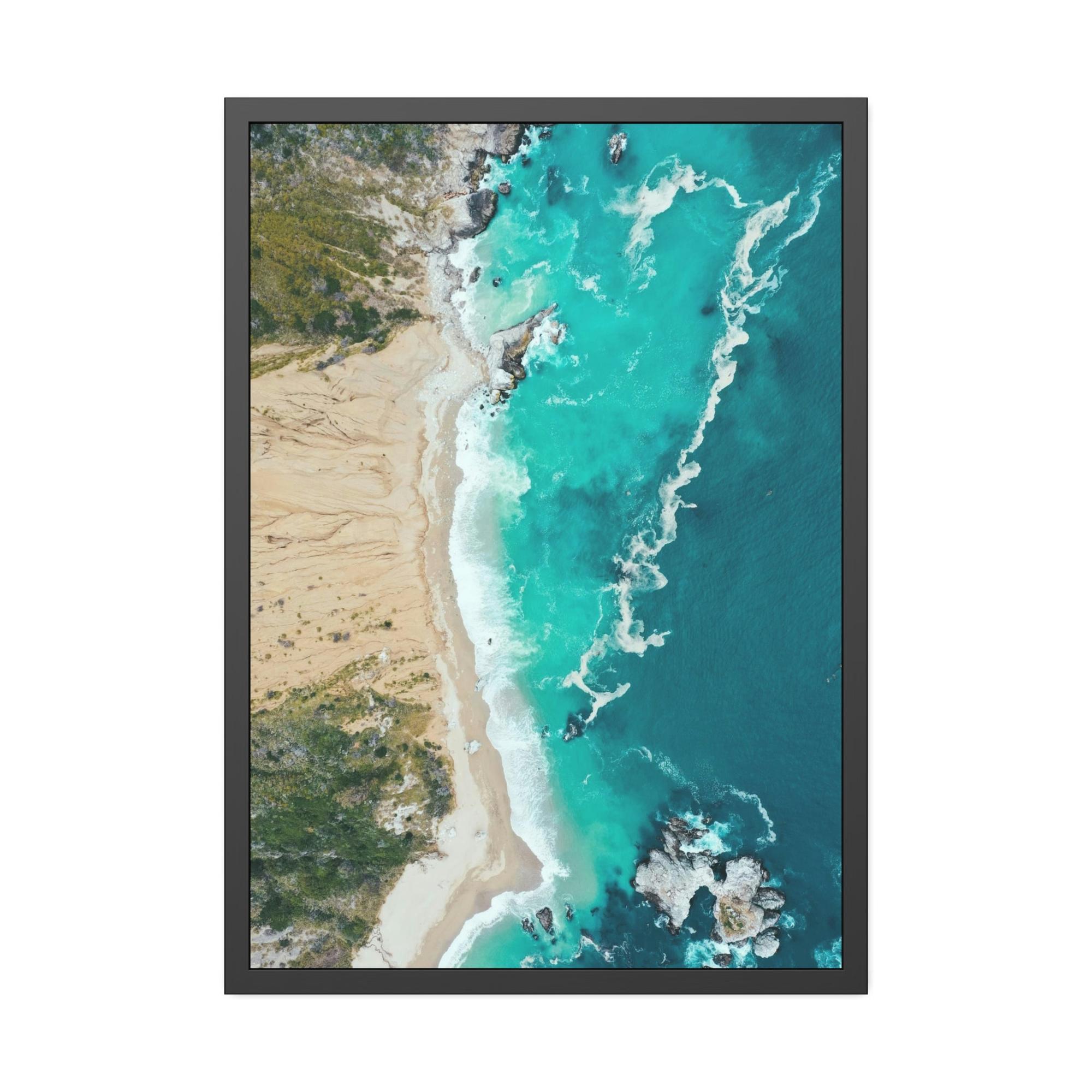 Island Beach Ocean Paradise: Art Print of a Breathtaking Island Beach on a Natural Canvas & Poster