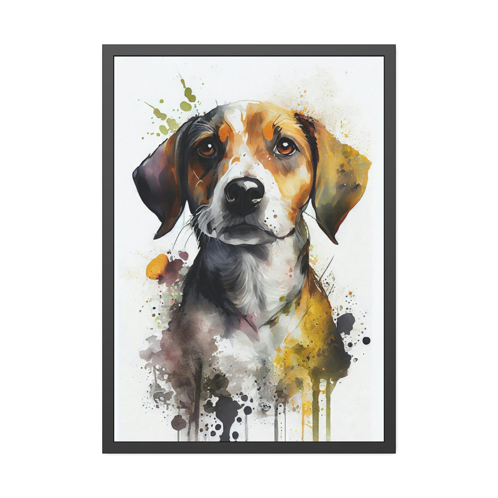Dogs Canine Companion: Natural Canvas Wall Art of a Loyal Dog