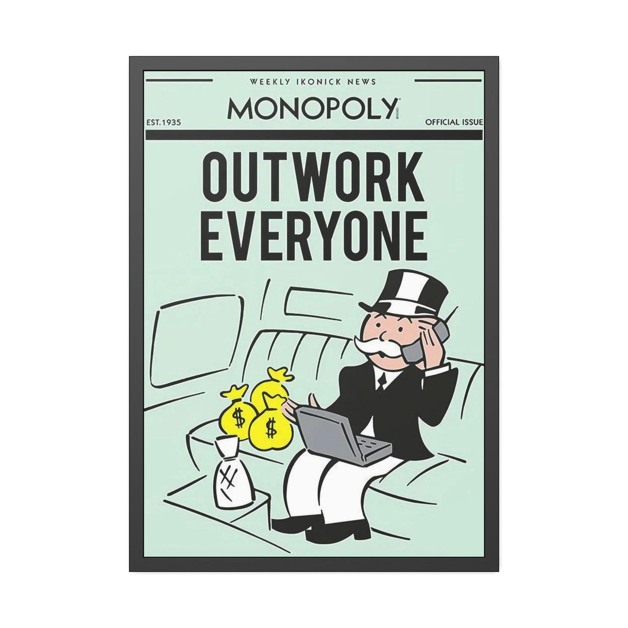 Monopoly & Motivation Motivation Meets Art: Alec Monopoly's Quote Framed Canvas and Poster Collection