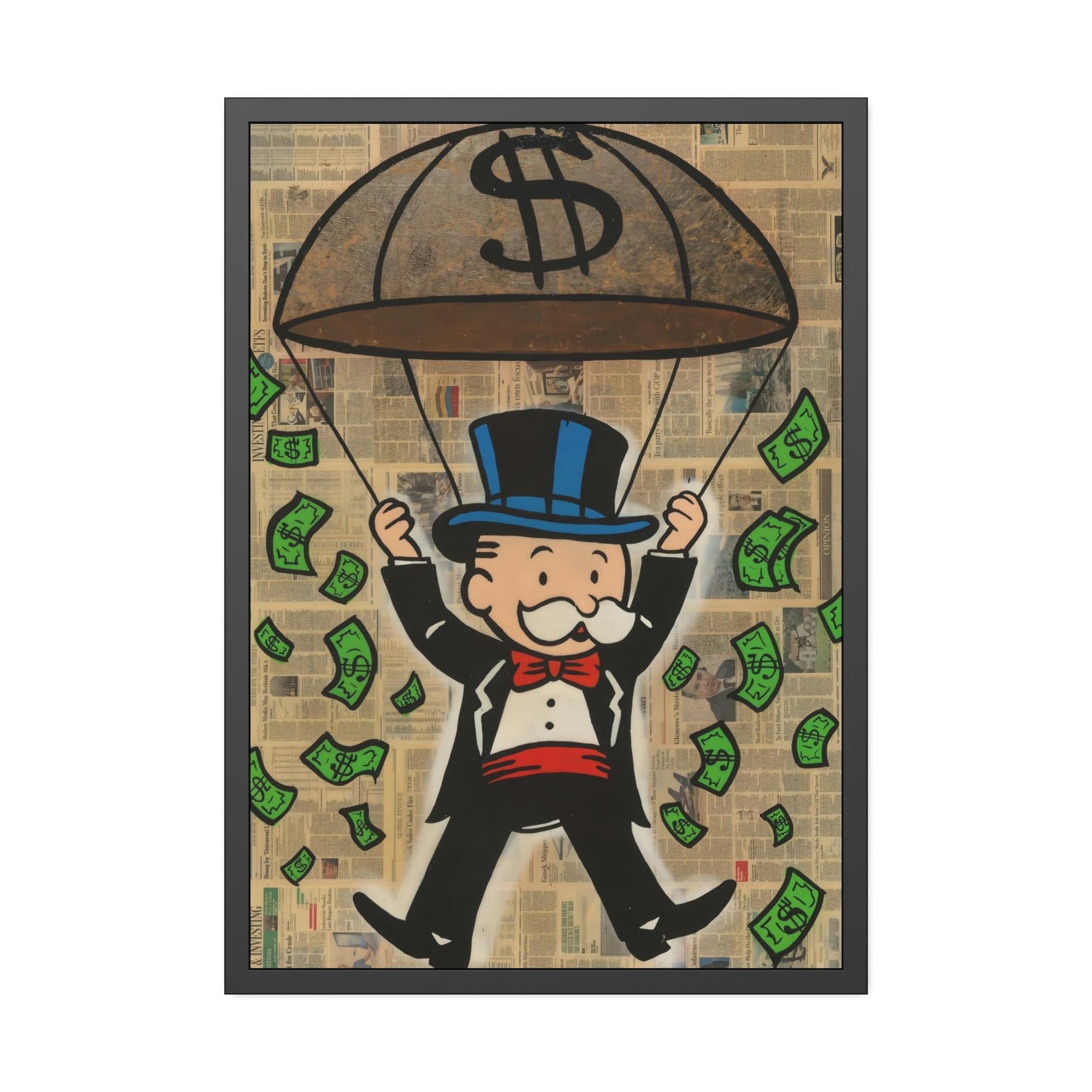 Monopoly & Motivation Monopoly Money: Canvas Art and Poster Prints Featuring Alec Monopoly's Iconic Style