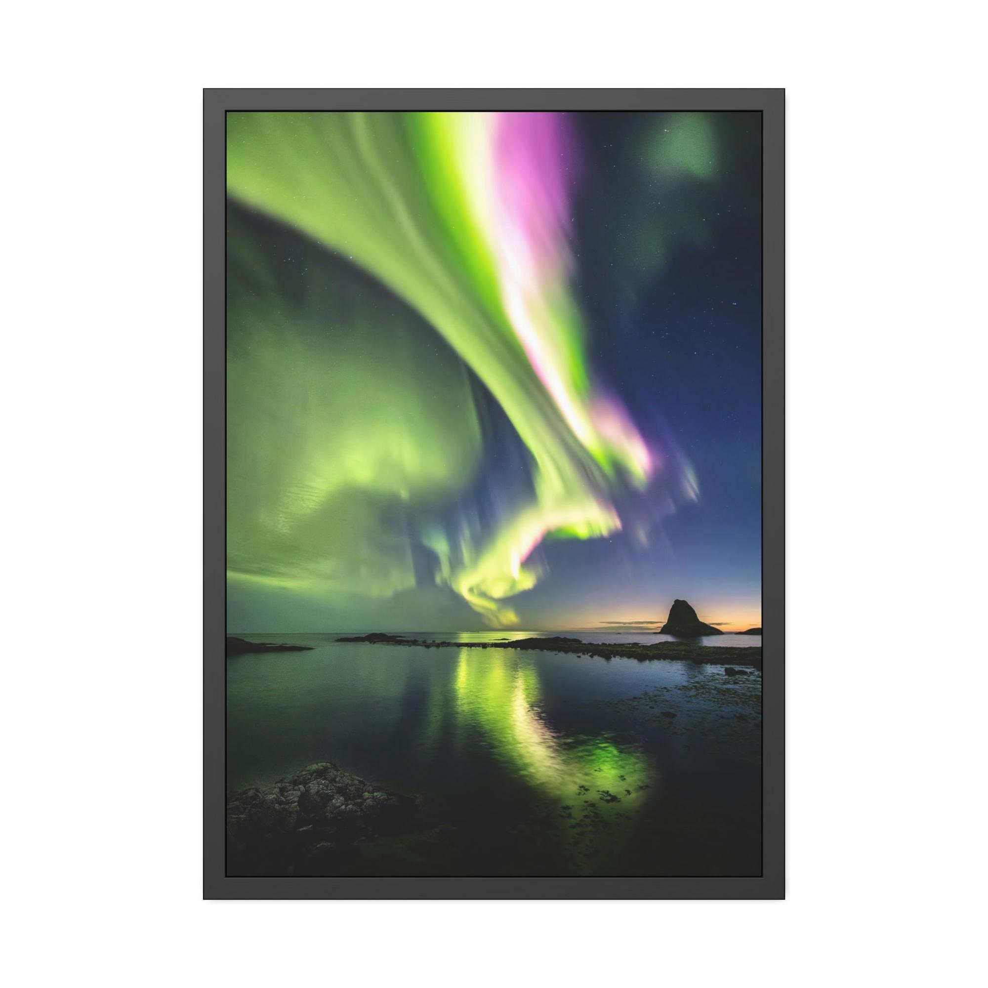 undefined Aurora Borealis Dreams: Stunning Framed Canvas Print for Your Home