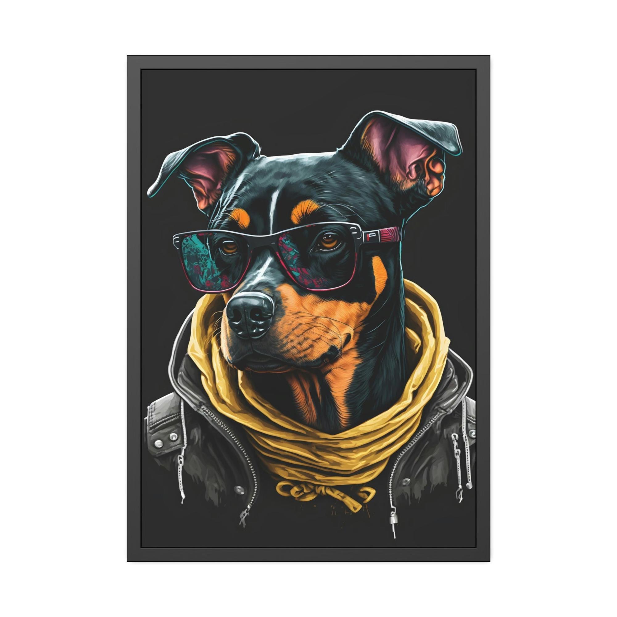 Dogs Dog's Best Friend: Poster of a Beloved Canine on Framed Canvas