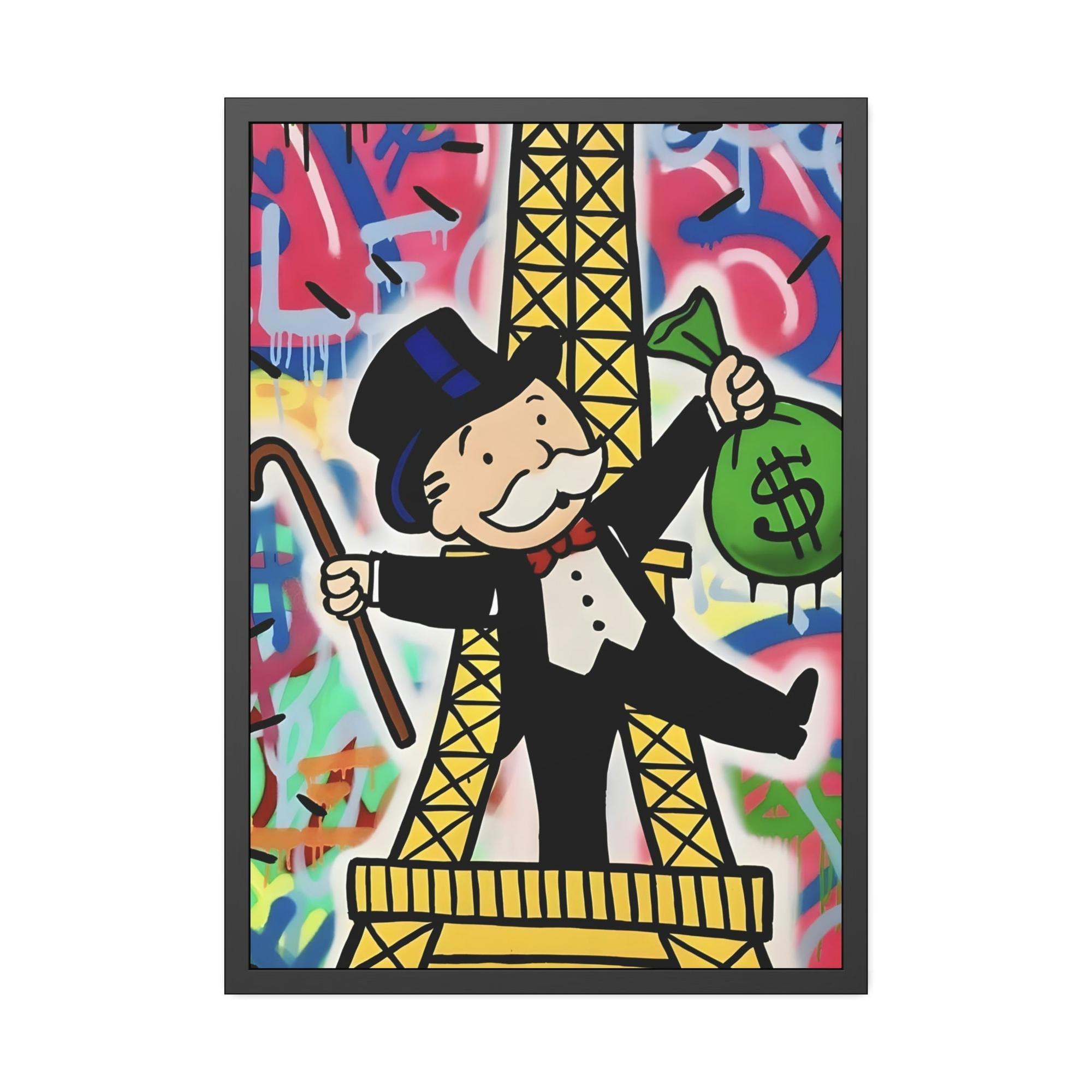 undefined Living Large: Alec Monopoly's Artistic Prints on Framed Canvas Featuring Images of Wealth and Luxury